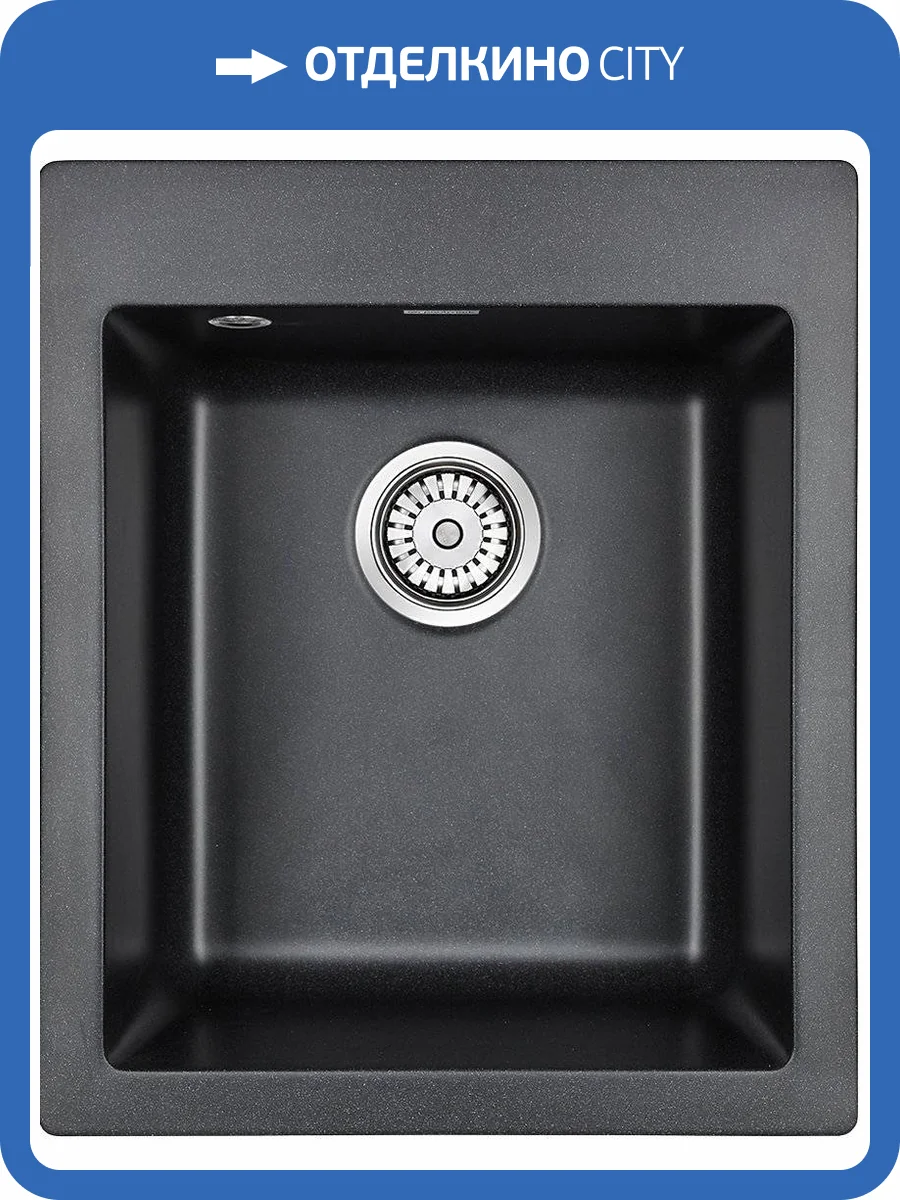 Мойка кухонная Paulmark Leer PM104249-BL черный фото 4