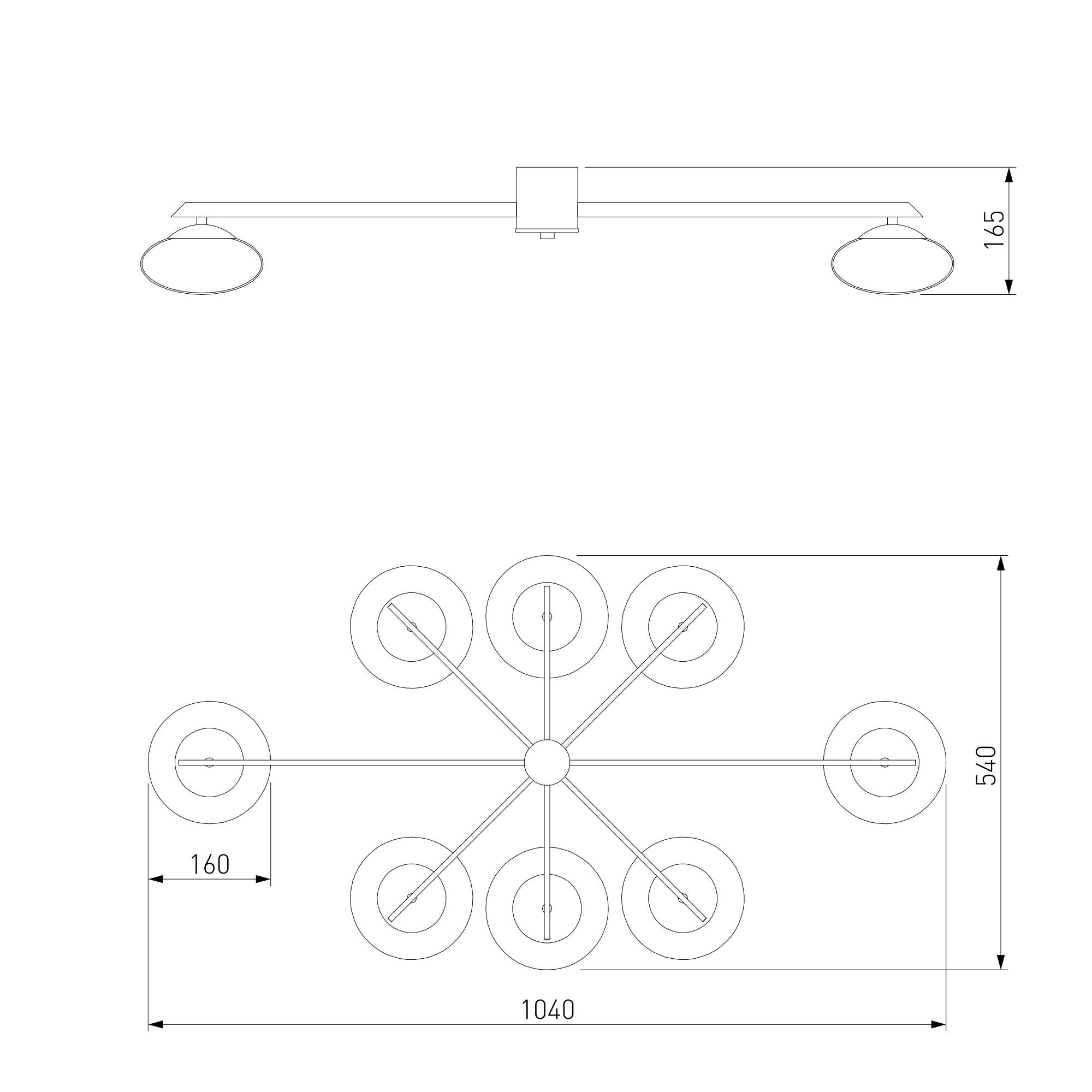 Потолочный светильник Eurosvet Opaline 70220/8 латунь Smart фото 5