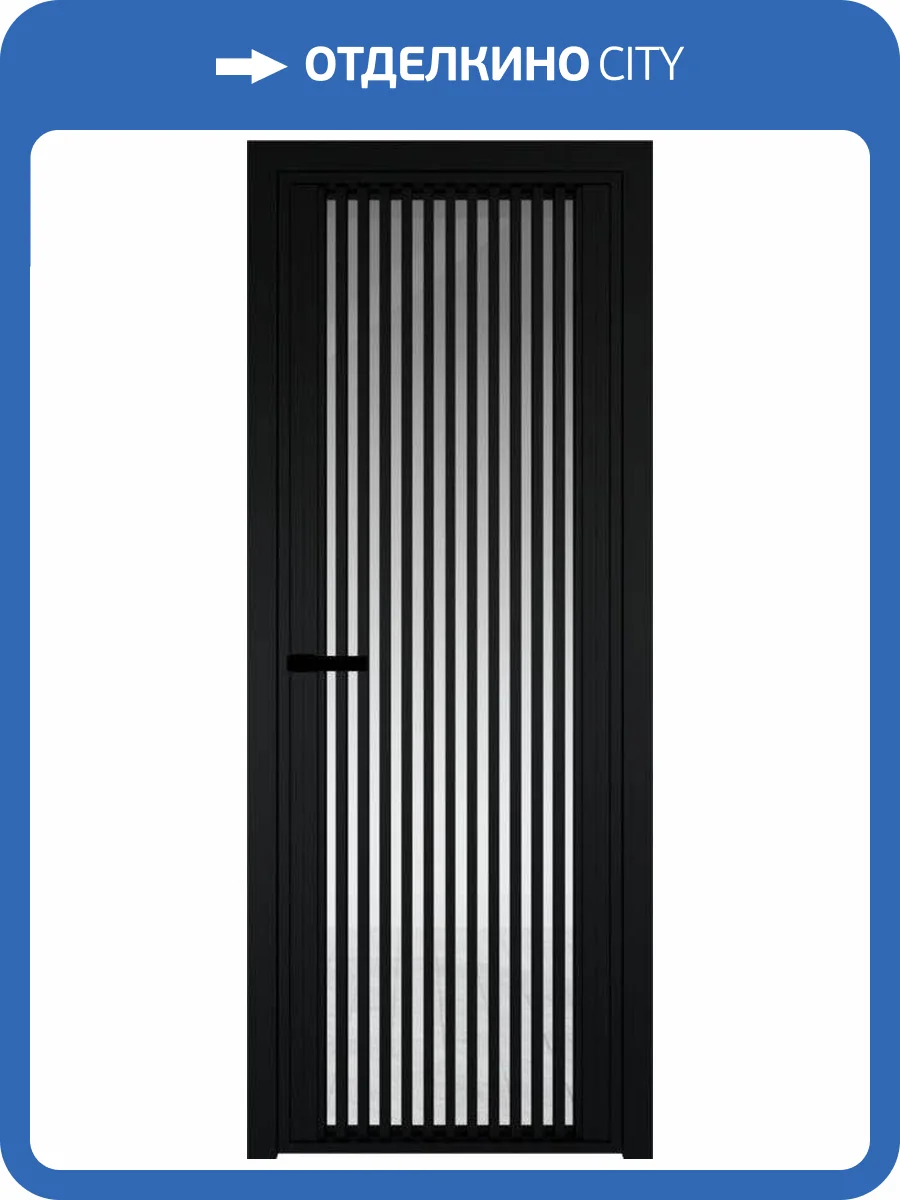 Межкомнатная дверь Profil Doors 3 AGP цвет профиля Черный, стекло безопасное 6 мм прозрачное 800x2000 фото 2