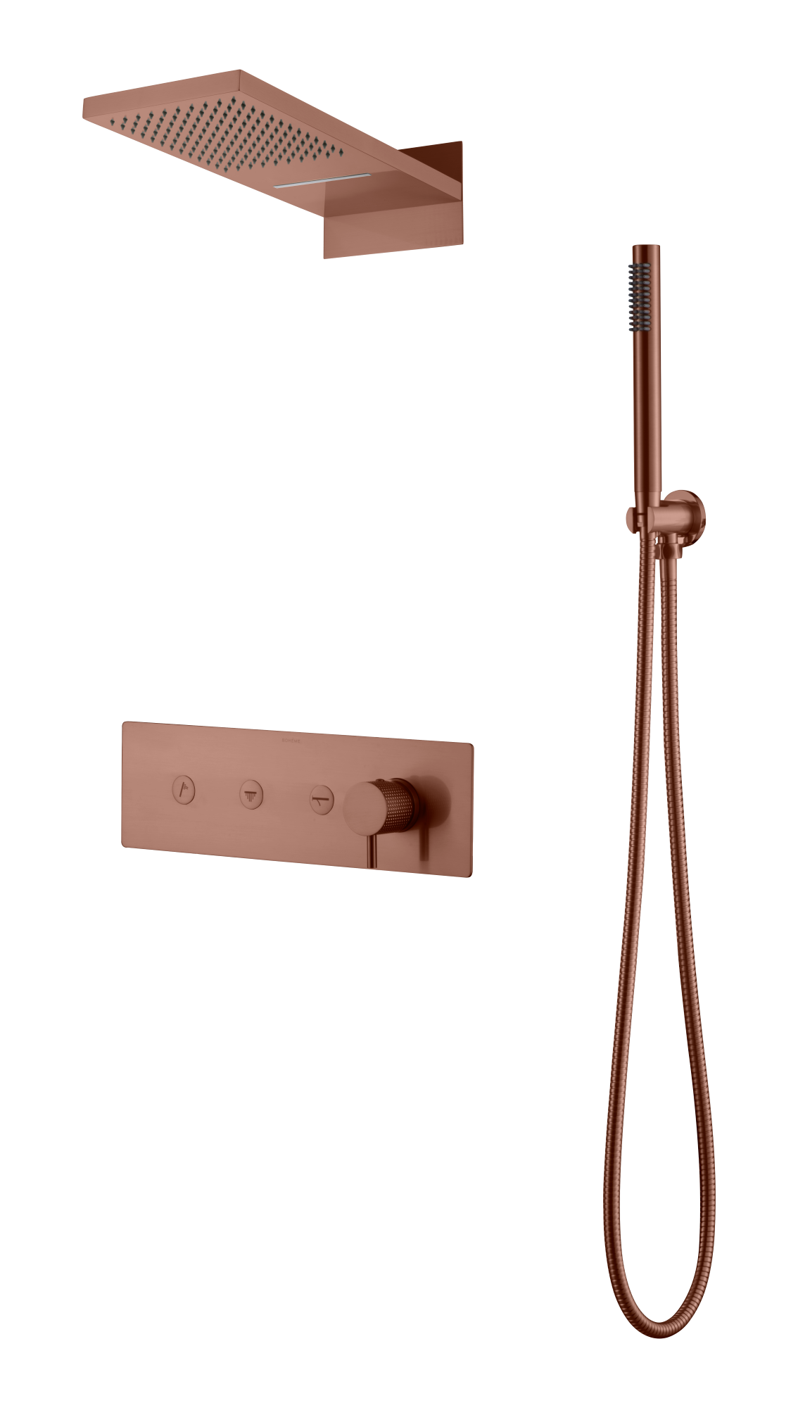 Душевой комплект Boheme Fusion 130-BRB трехпозиционная, Brushed Bronze