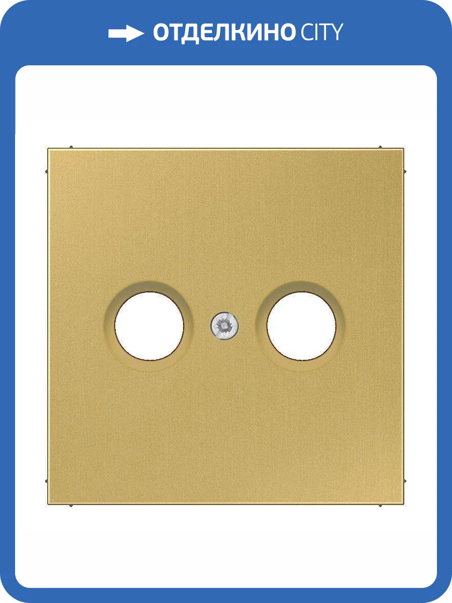 Накладка TV-FM розетки Jung LS 990 латунь classic ME2990TVC фото 2