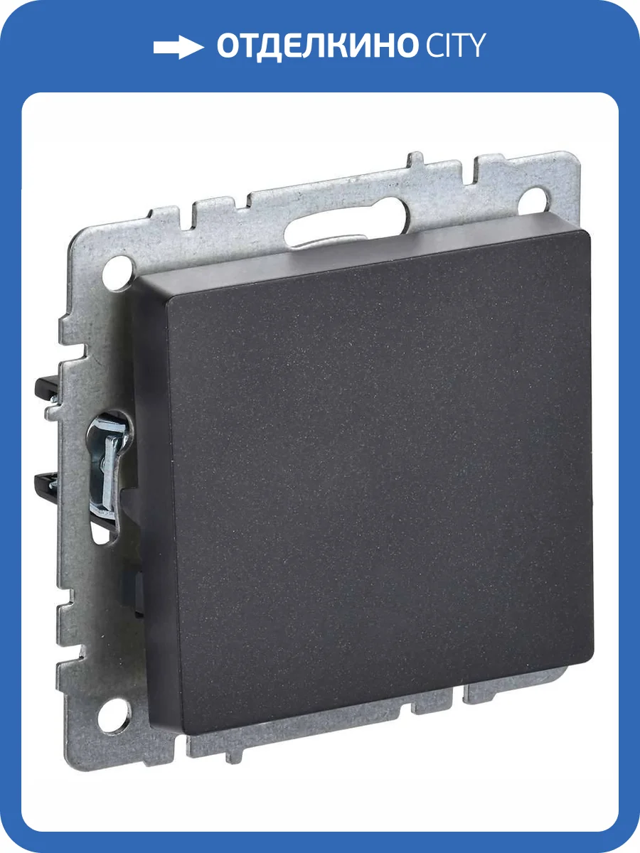 Выключатель 1-клавишный IEK Brite BR-V14-0-10-K02 черный фото 2