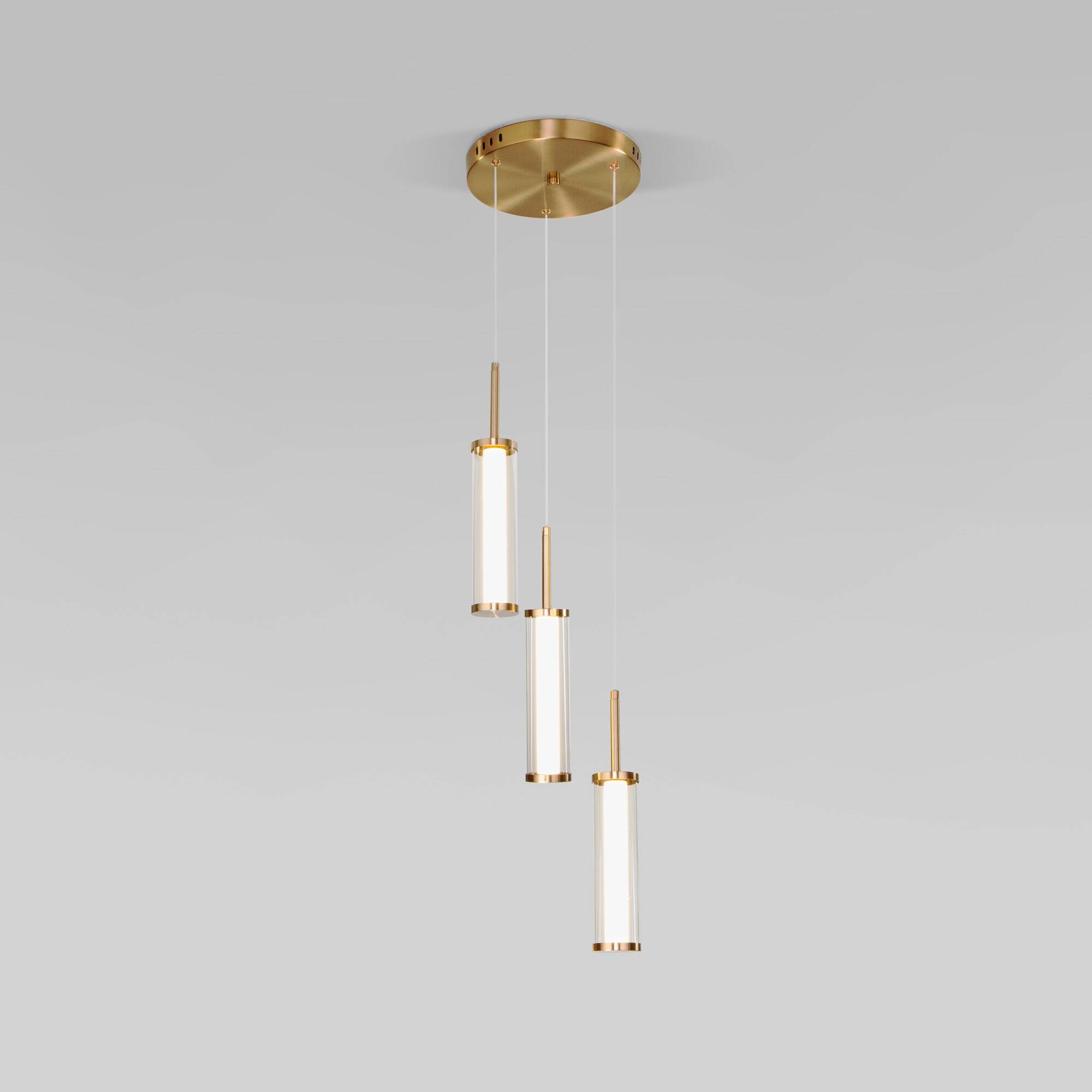 Подвесной светодиодный светильник Eurosvet Stark 50386/3 LED латунь