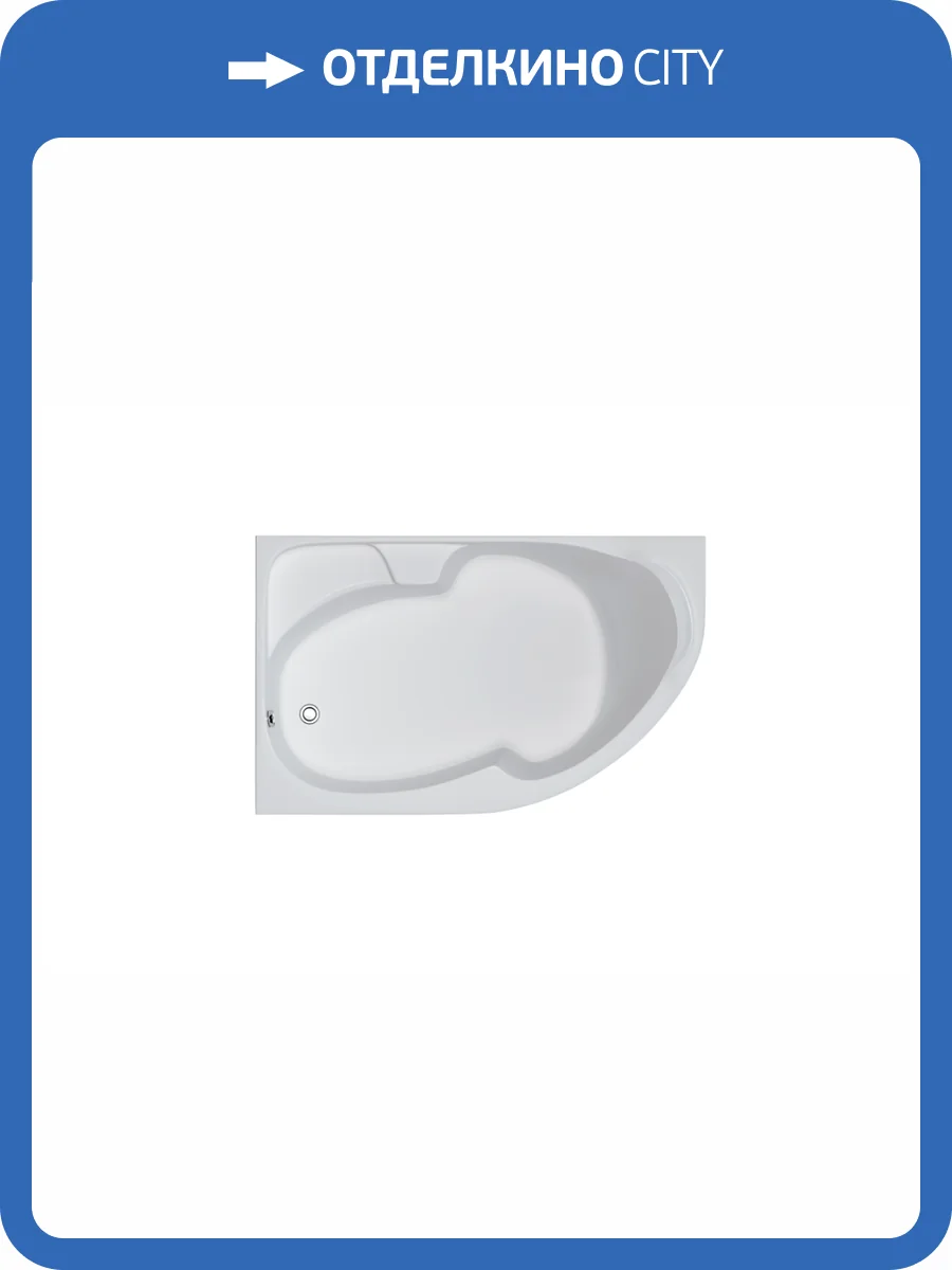 Акриловая ванна Creto Doris 14-15090L левая, белая, без каркаса, 150x90 фото 6