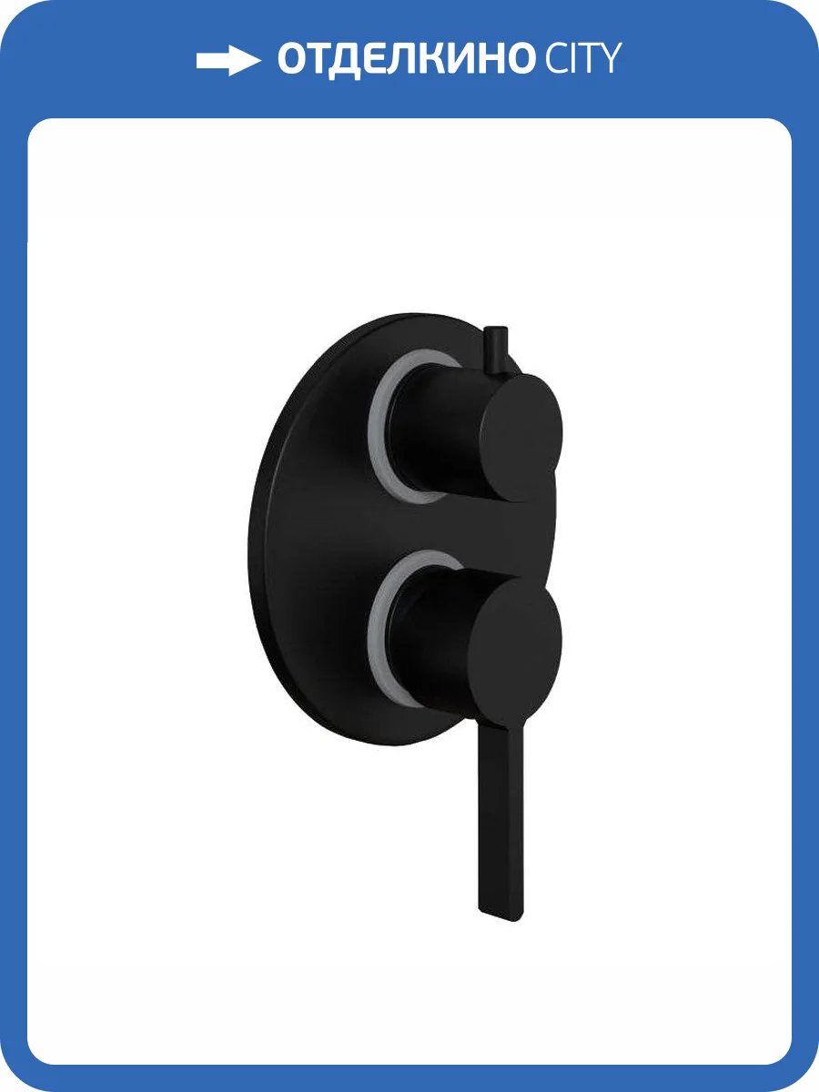 Смеситель для ванны Paini Brera 74PZ6911 PVD встраиваемый, черный матовый фото 6