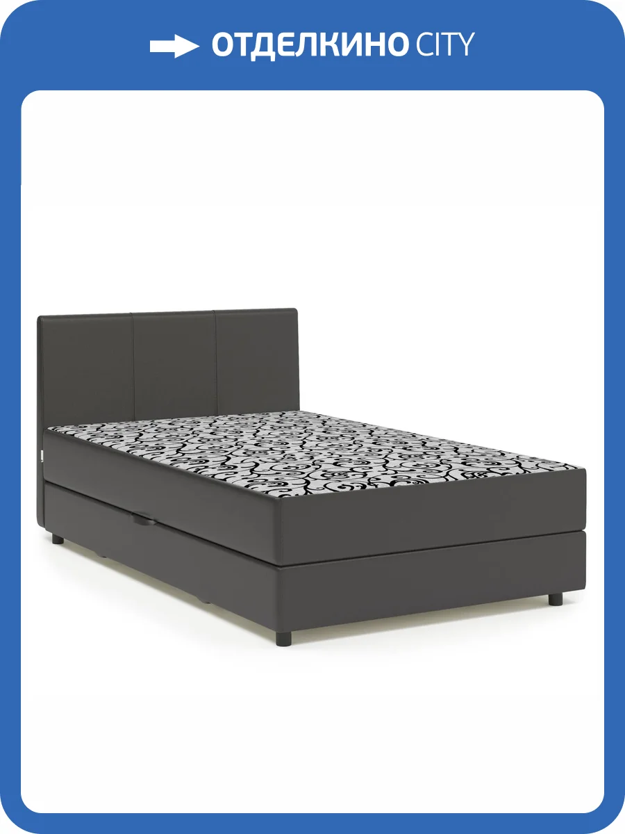 Кровать-тахта Шарм-Дизайн Классика 104210597 160x198 экокожа шоколад и узоры фото 5