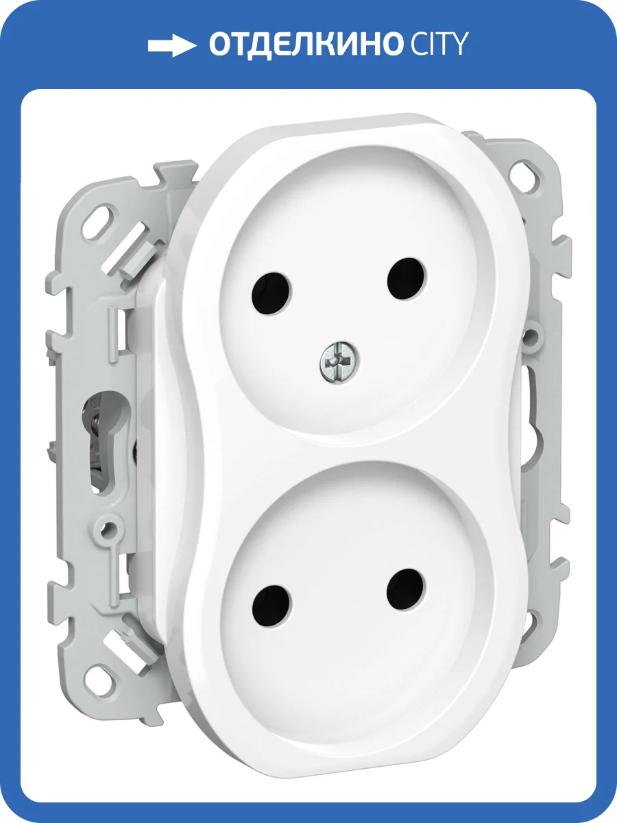 Розетка 2-местная IEK Flite FI-R20-10-K01 белый фото 2