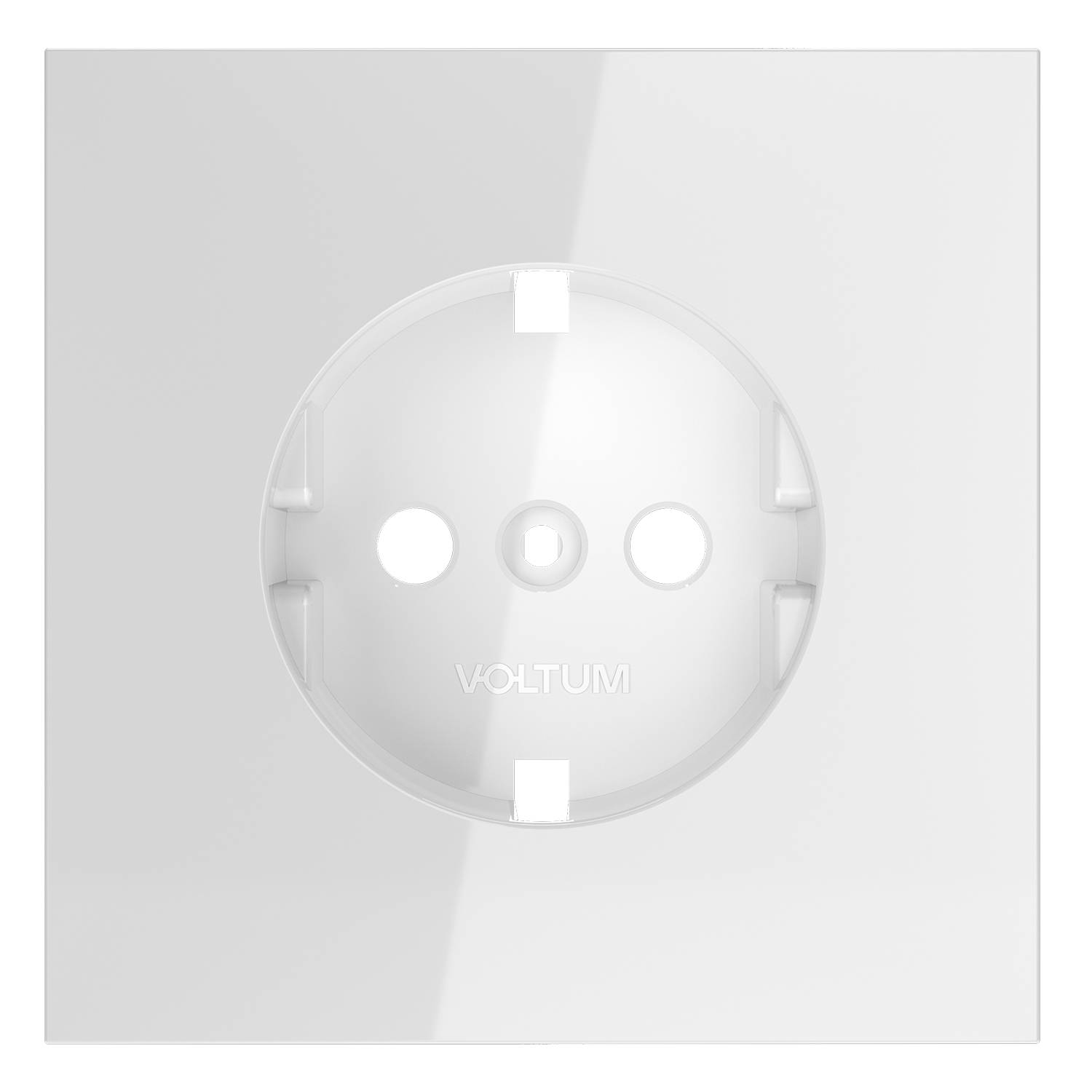Лицевая панель для розетки с заземлением Voltum S70 VLS000601 белый фото 2