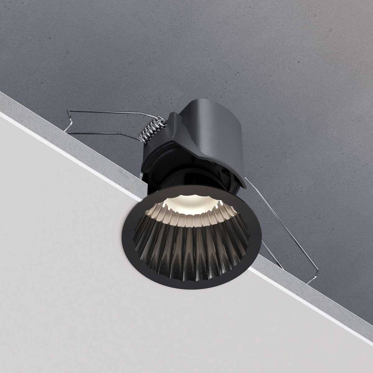 Встраиваемый точечный светодиодный светильник Elektrostandard Arco 15274/LED 12W 4000K черный жемчуг IP44 фото 4