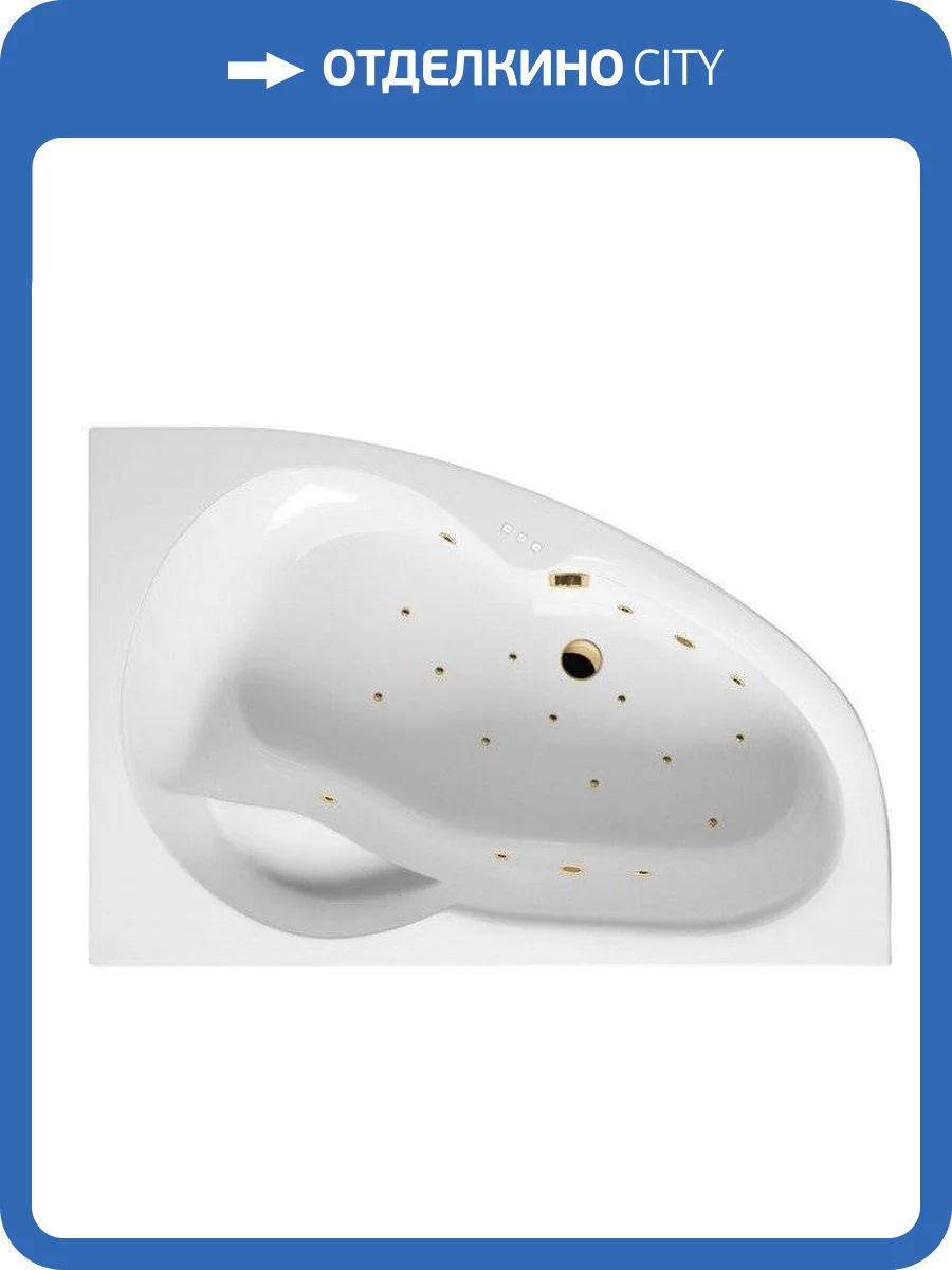 Акриловая ванна Excellent Newa RELAX WAEX.NEP16.RELAX.GL 160x95 правая, золото фото 4