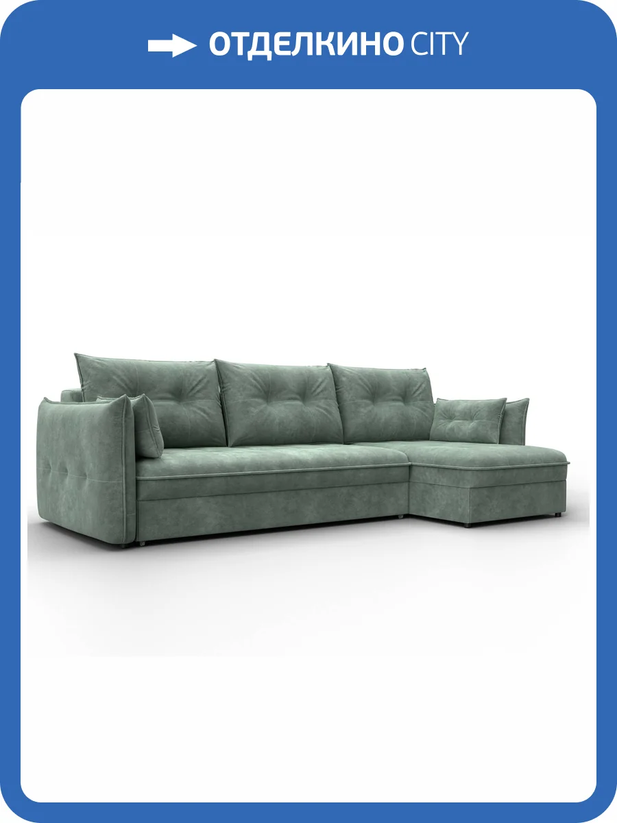 Диван угловой Лига Диванов Лига-100 133660 Зеленый фото 11