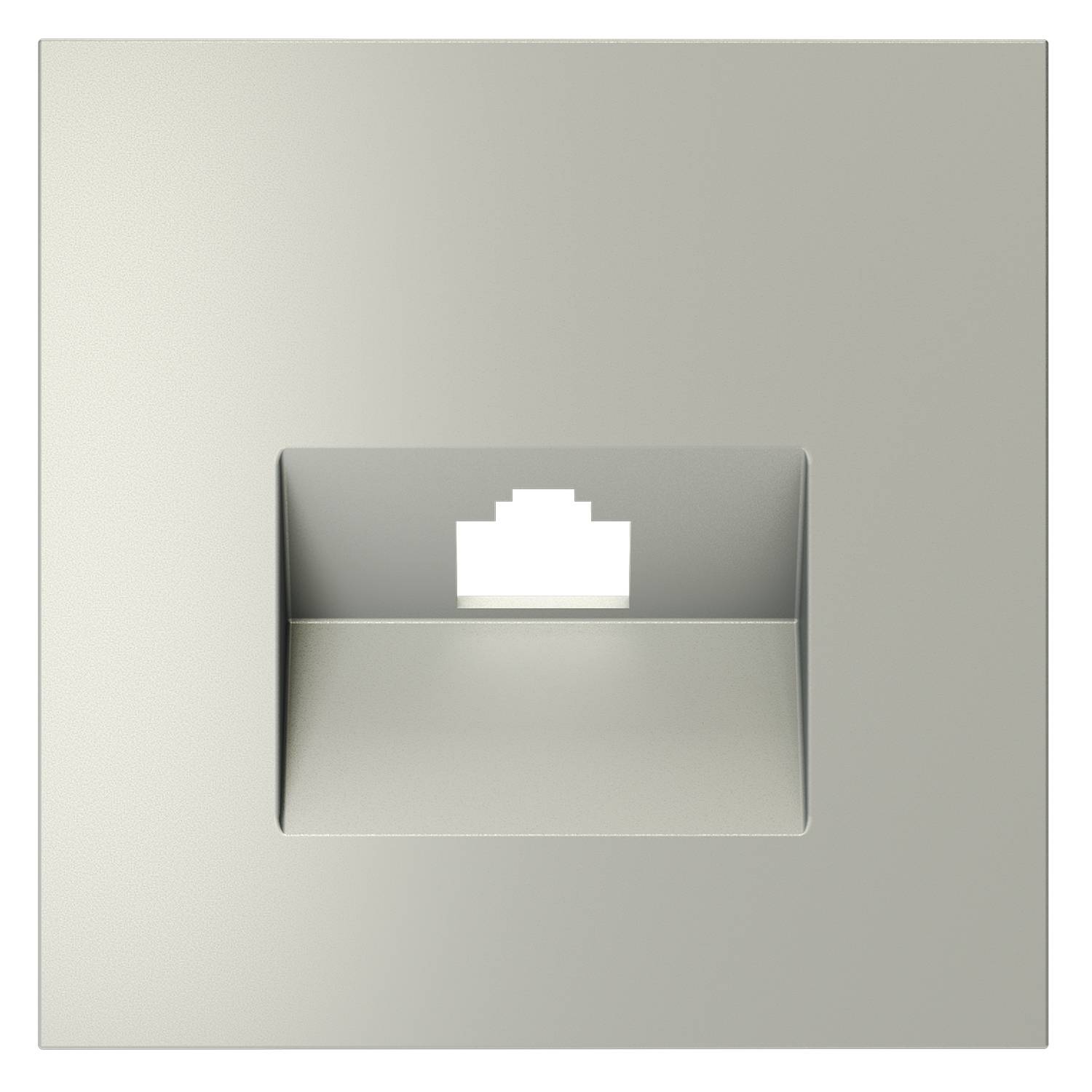 Лицевая панель для компьютерной розетки RJ-45 Voltum S70 VLS001305 сталь фото 2