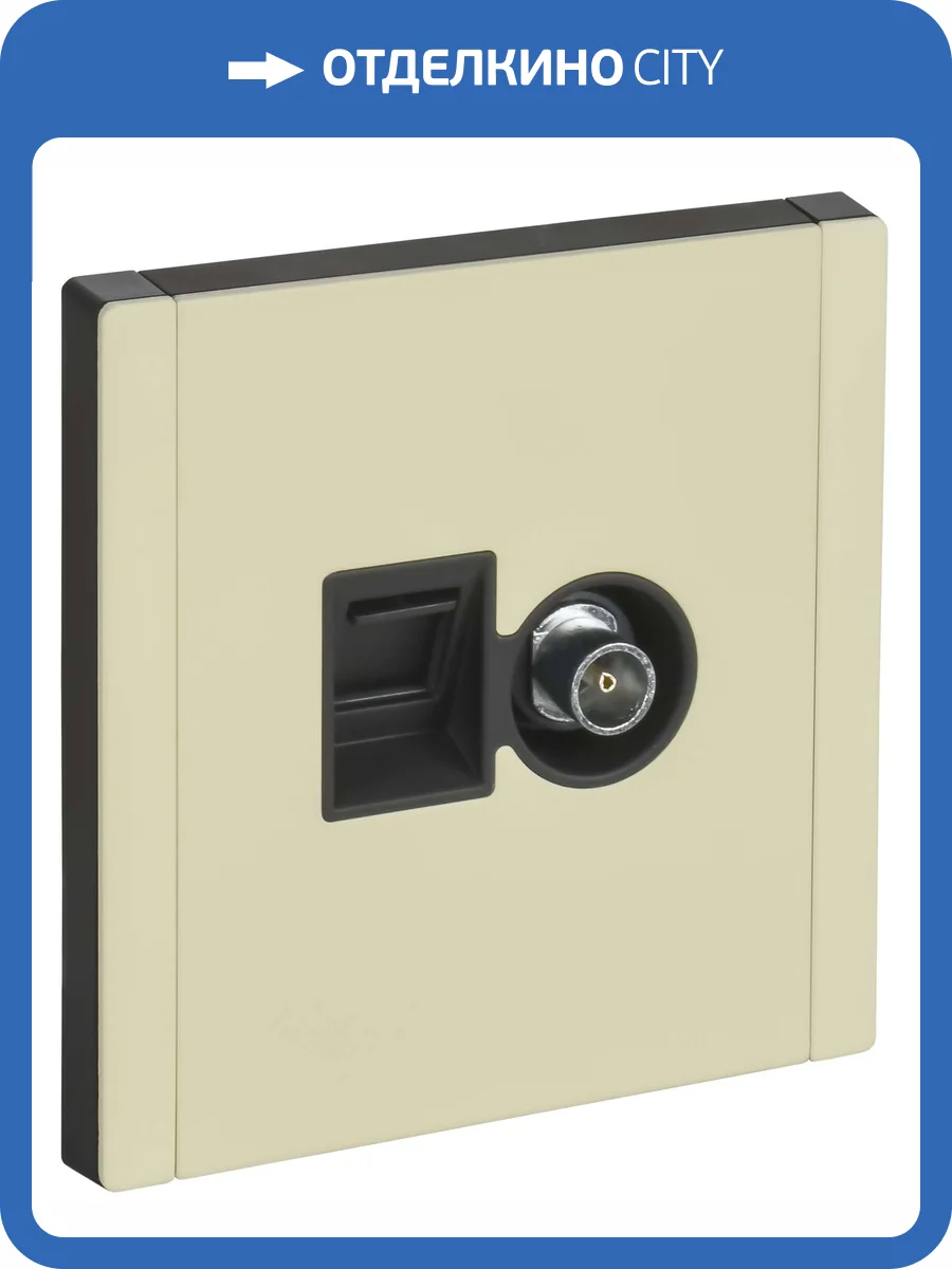 ТВ-розетка+Ethernet RJ45 IEK Forte&Piano FP-AK20-1-M-K41 серый сланец фото 4