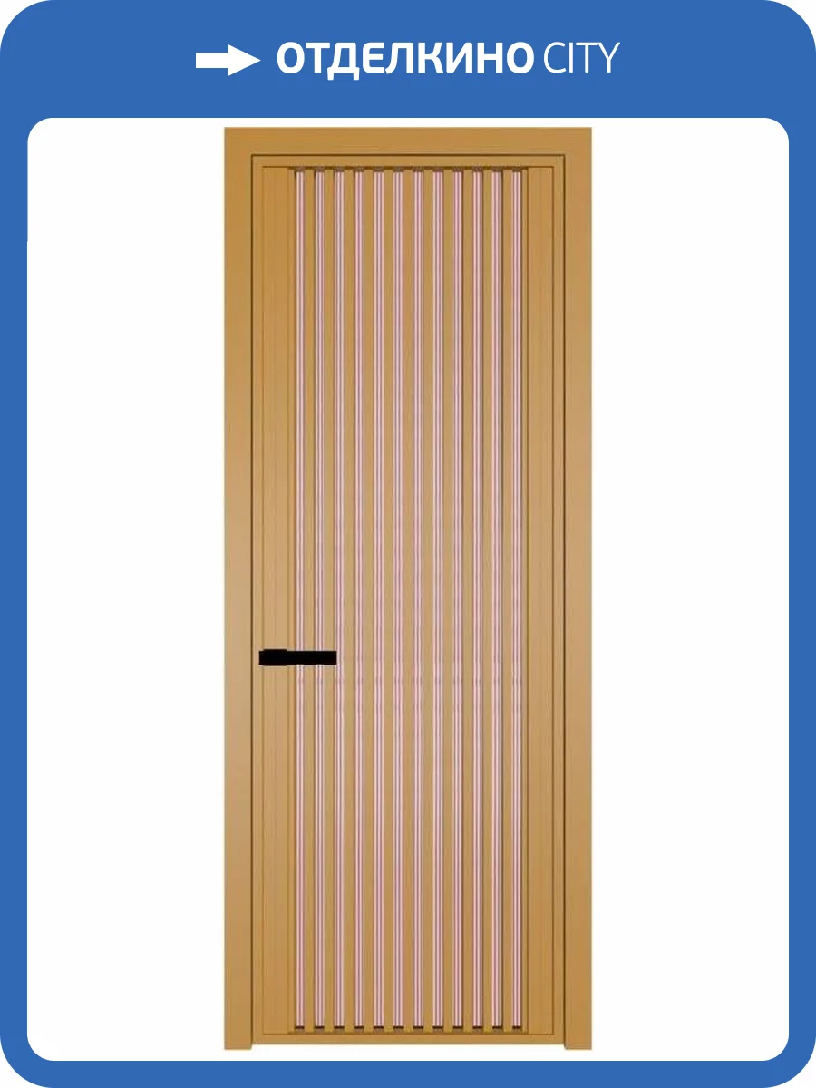 Межкомнатная дверь Profil Doors 3 AGP цвет профиля Золото, стекло безопасное 6 мм мору розовое 600x2000 фото 2