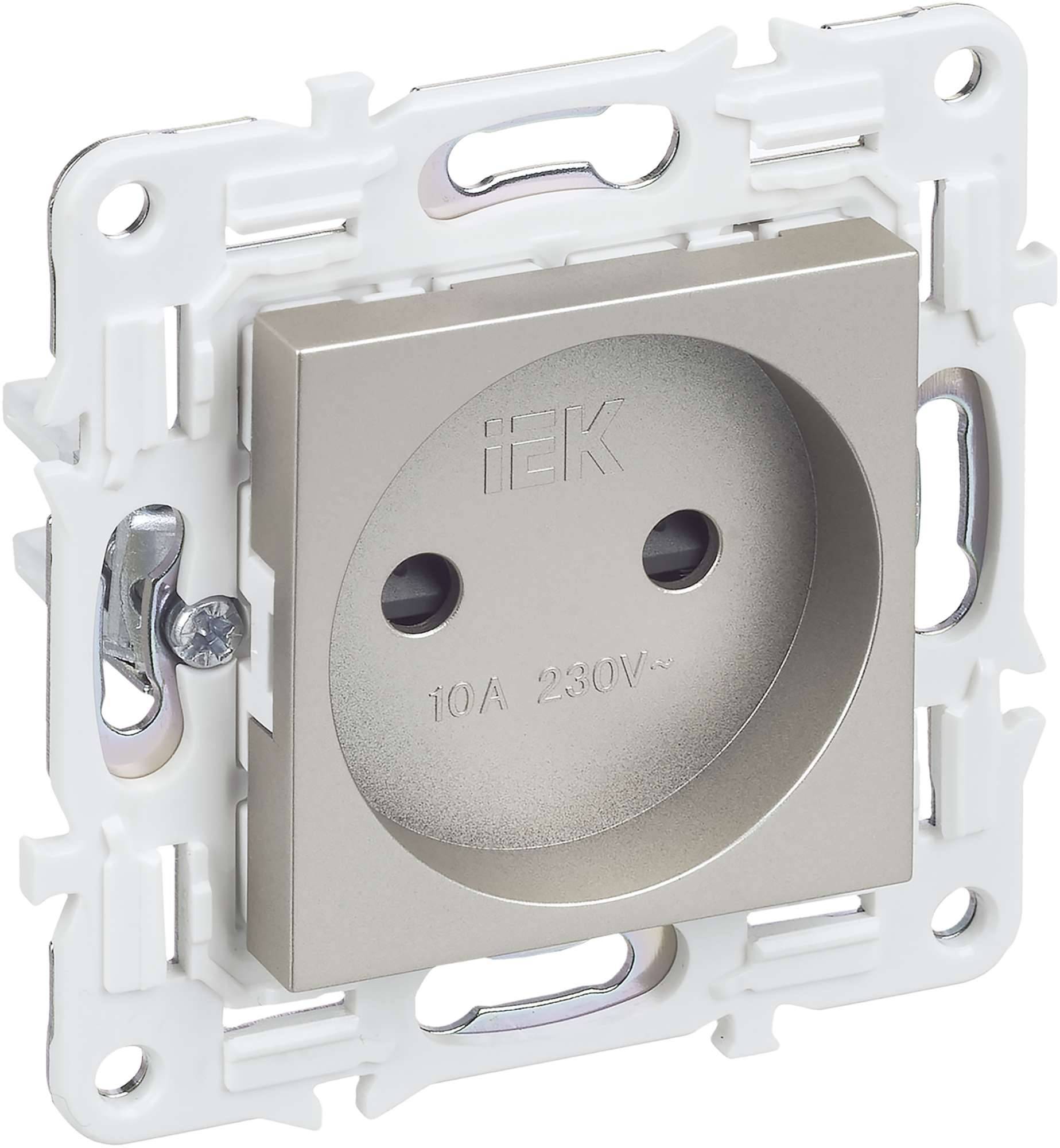 Розетка 1-местная с защитными шторками IEK Skandy SK-R13-10-K37 шампань