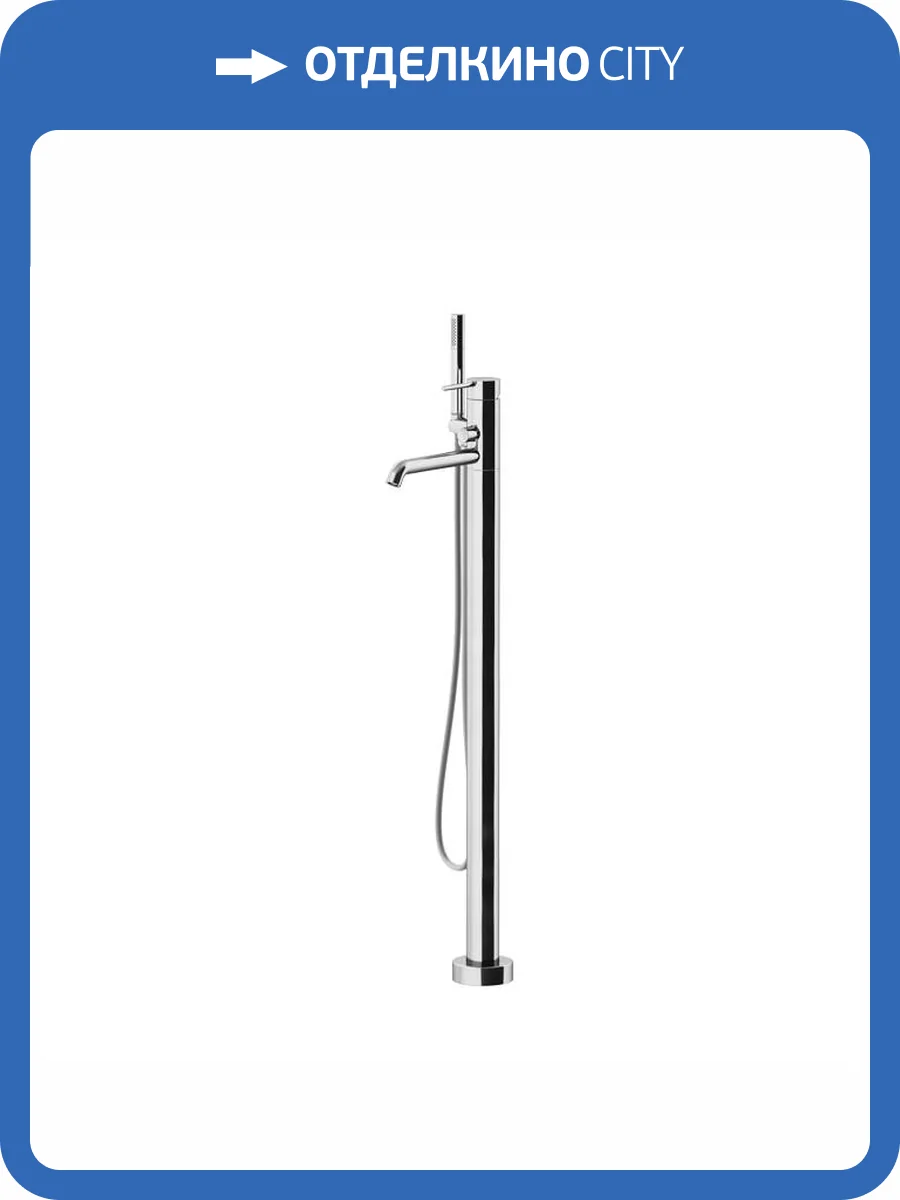 Смеситель для ванны Gattoni Circle two 9108/91C0 напольный, с внутренней частью, хром фото 3