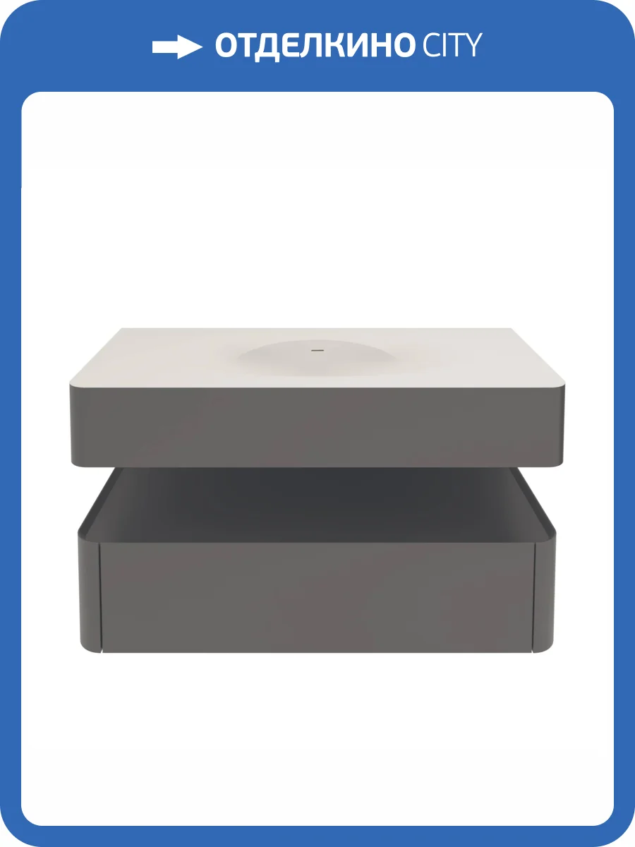 Тумба под раковину Vincea Caprise 1000 VMC-4CA100MG подвесная, серый матовый фото 3