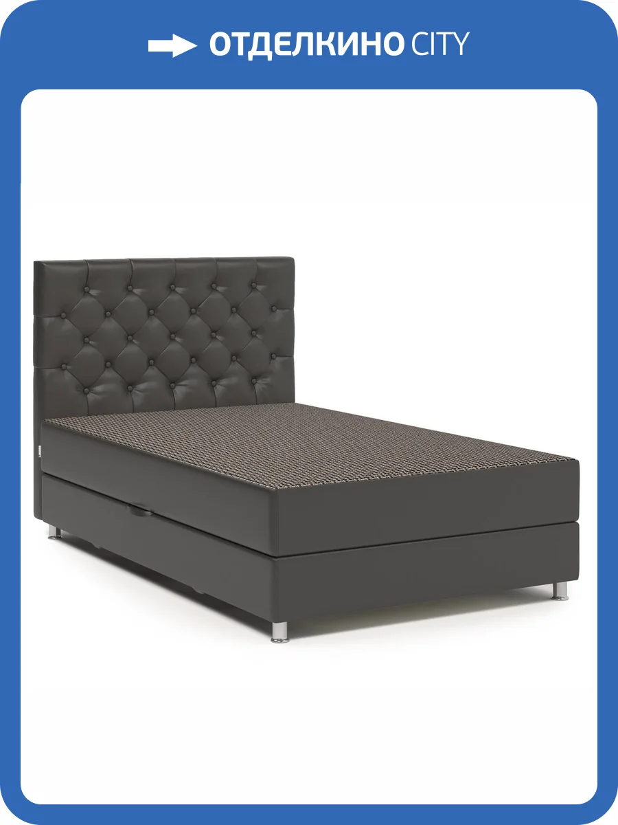 Кровать-тахта Шарм-Дизайн Шармэль 104210662 160x198 корфу коричневый и экокожа шоколад фото 5