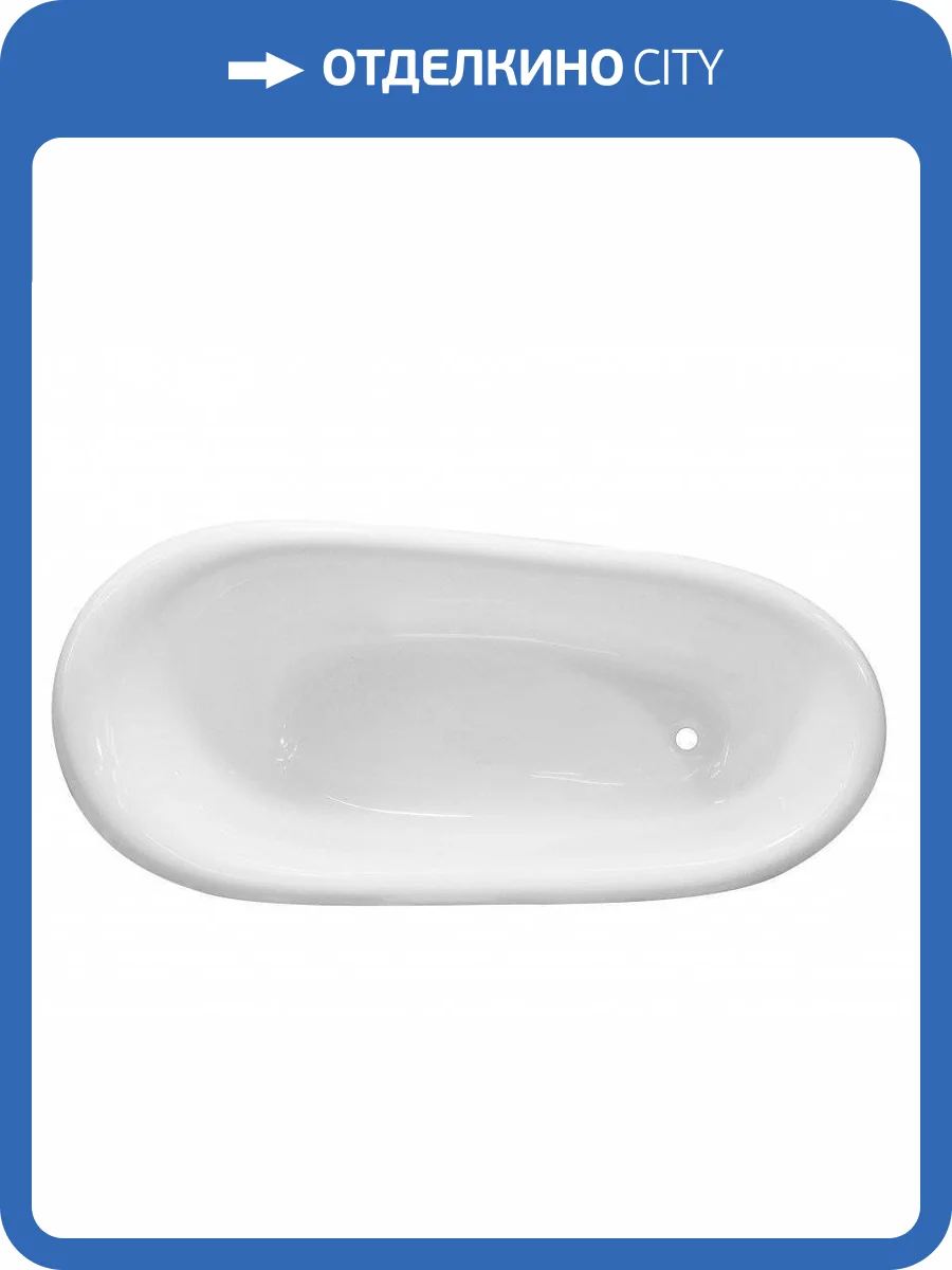 Ванна из искусственного камня Эстет Марсель silk ФР-00014543 160x80 Овальная, белая, без ножек фото 2
