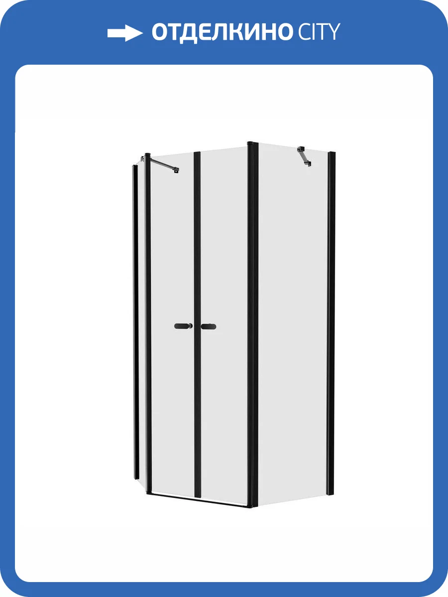 Душевое ограждение NEW TRENDY NEW SOLEO BLACK 100x80x195 K-0618 (черный) фото 7