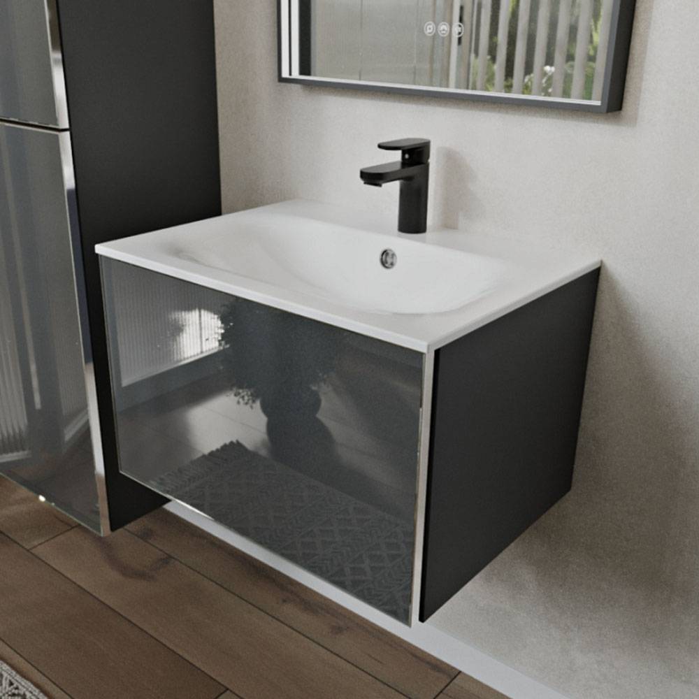 Тумба с раковиной Terminus Vega VEG10601701601OSL графит, 60x38