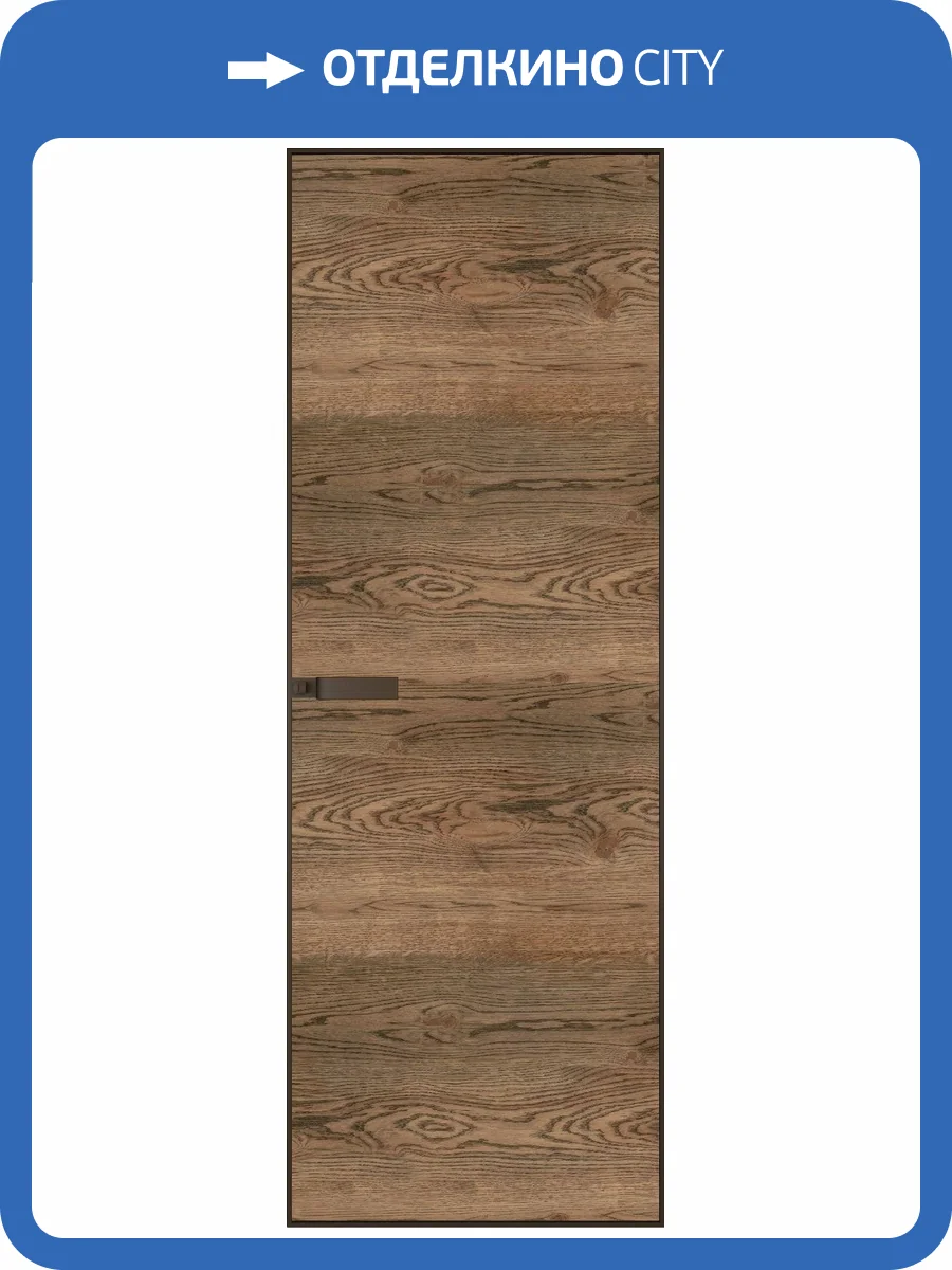 Межкомнатная дверь Profil Doors 1 AGN цвет профиля Деорэ, алюминиевая панель орех 800x2000 фото 2