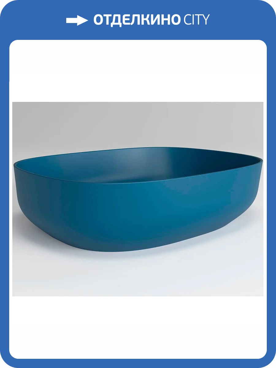 Раковина Plumberia Selection Veloma Oval BDT 48 см, голубая фото 7