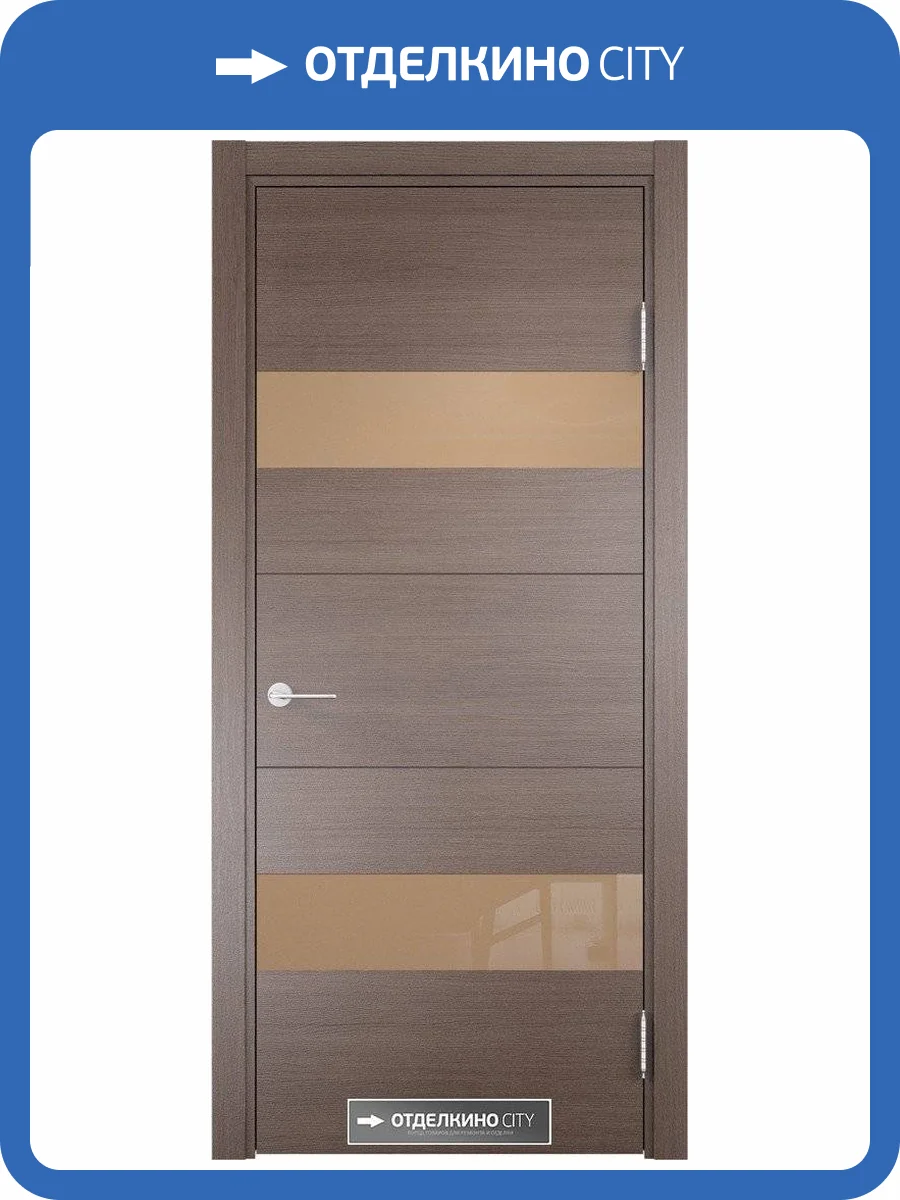 Межкомнатная дверь Verda Турин 15 ДО Лакобель мокко (Дуб фремонт вералинга) 2000x700 фото 2