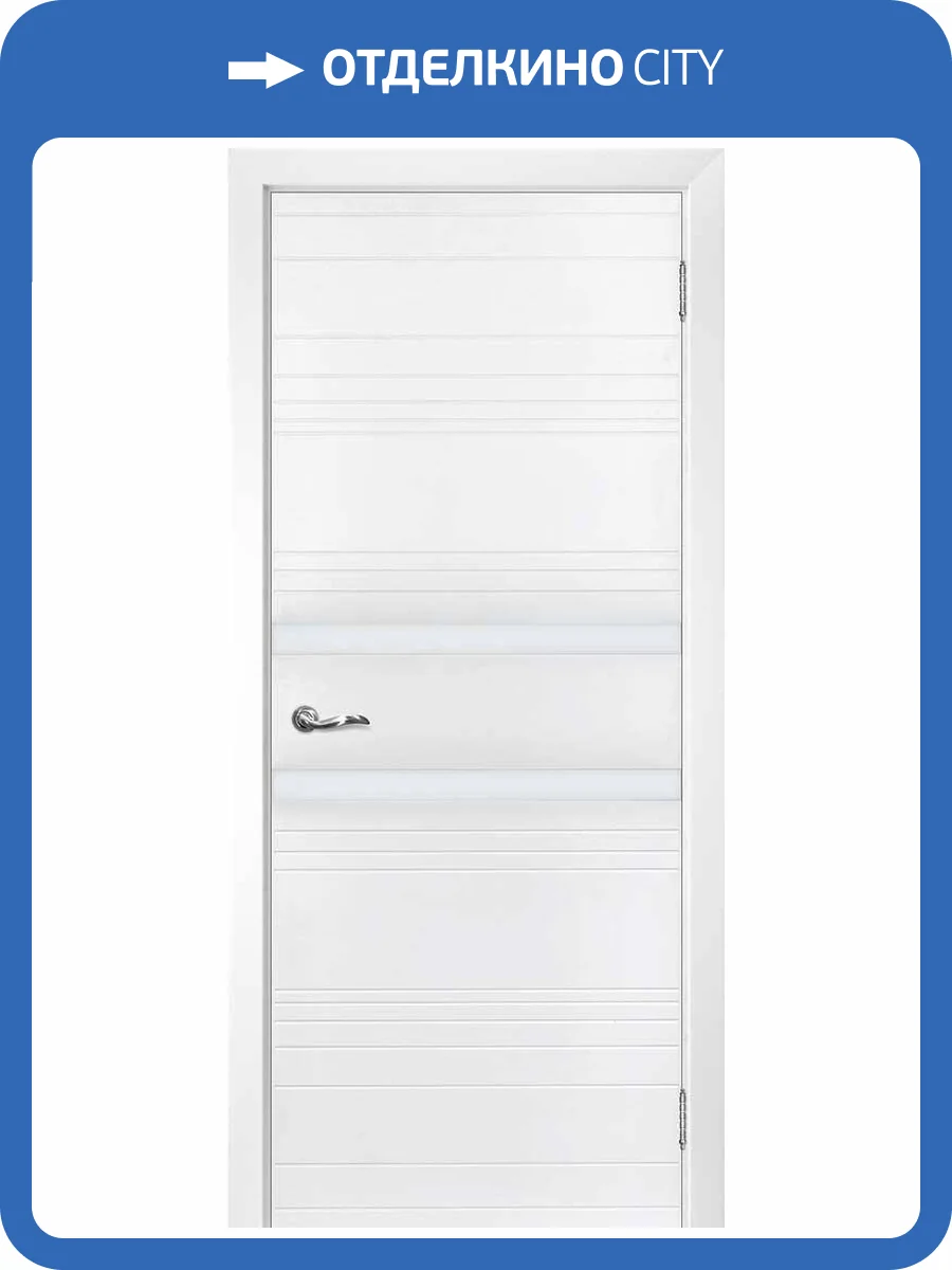 Межкомнатная дверь эмаль Текона Смальта-104, остекленная белый лакобель, Сапфир Ral 9003 белый 800x2000 фото 2