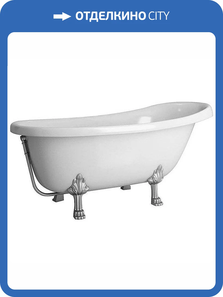 Ванна из искусственного камня Фэма Салерно 170x80 с ножками хром фото 7