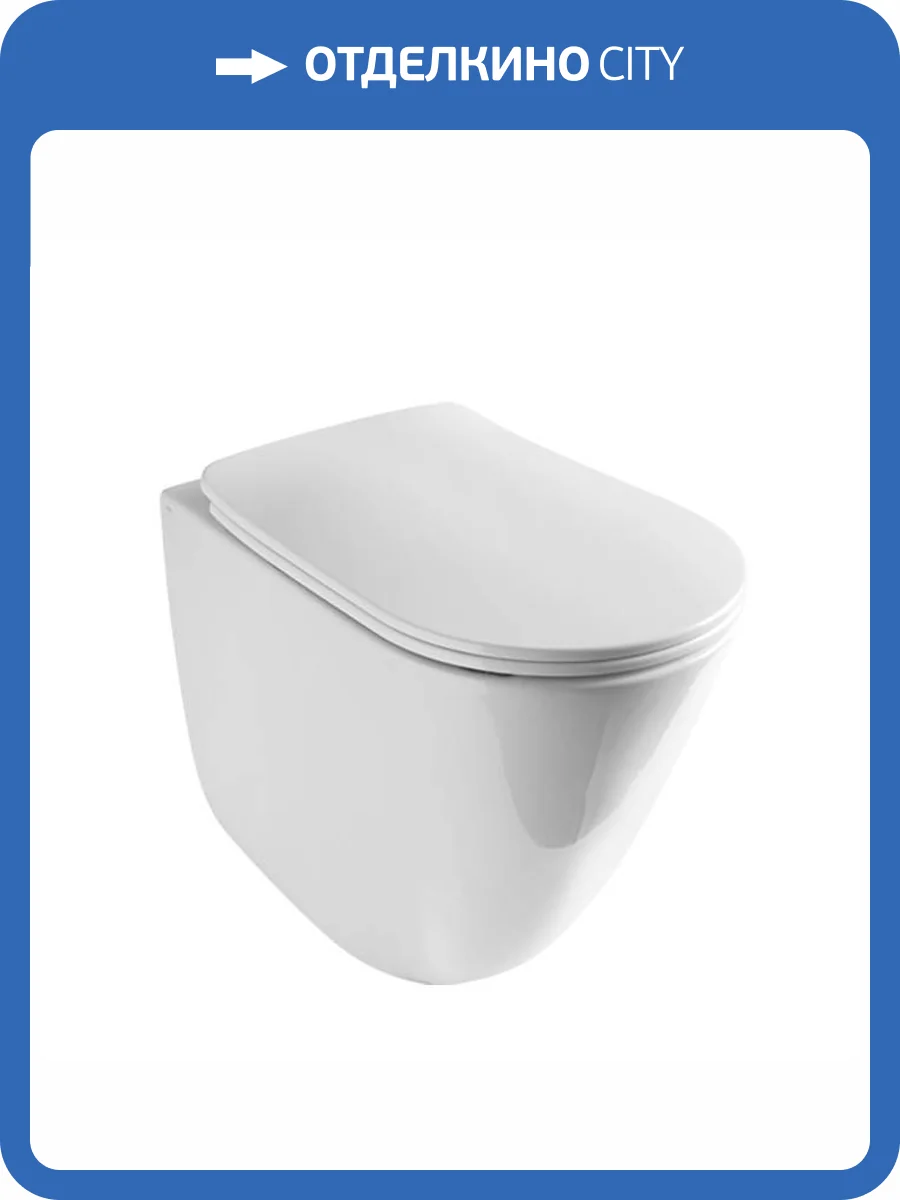 Унитаз приставной Axa Eva WCFS8801401 безободковый, с крышкой-сиденьем микролифт фото 6