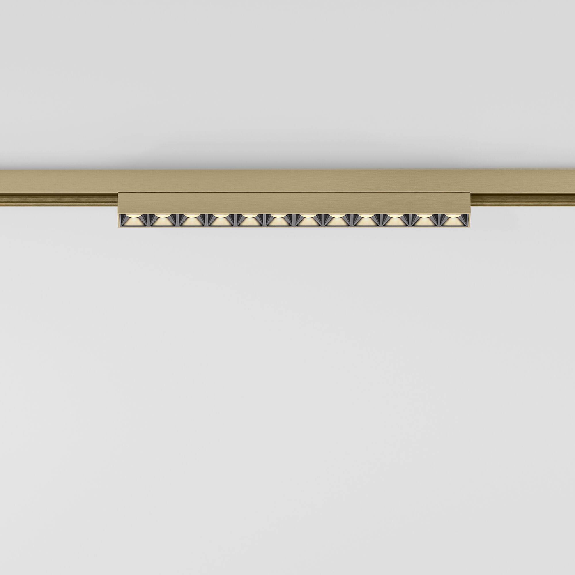 Трековый линейный светодиодный светильник Elektrostandard Brass Line 85528/01 10W 3000K латунь фото 2