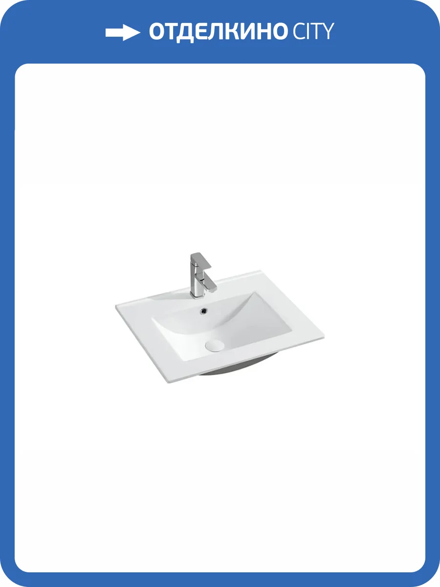 Раковина Veneciana Turin 600D белый глянец, 60 см фото 3