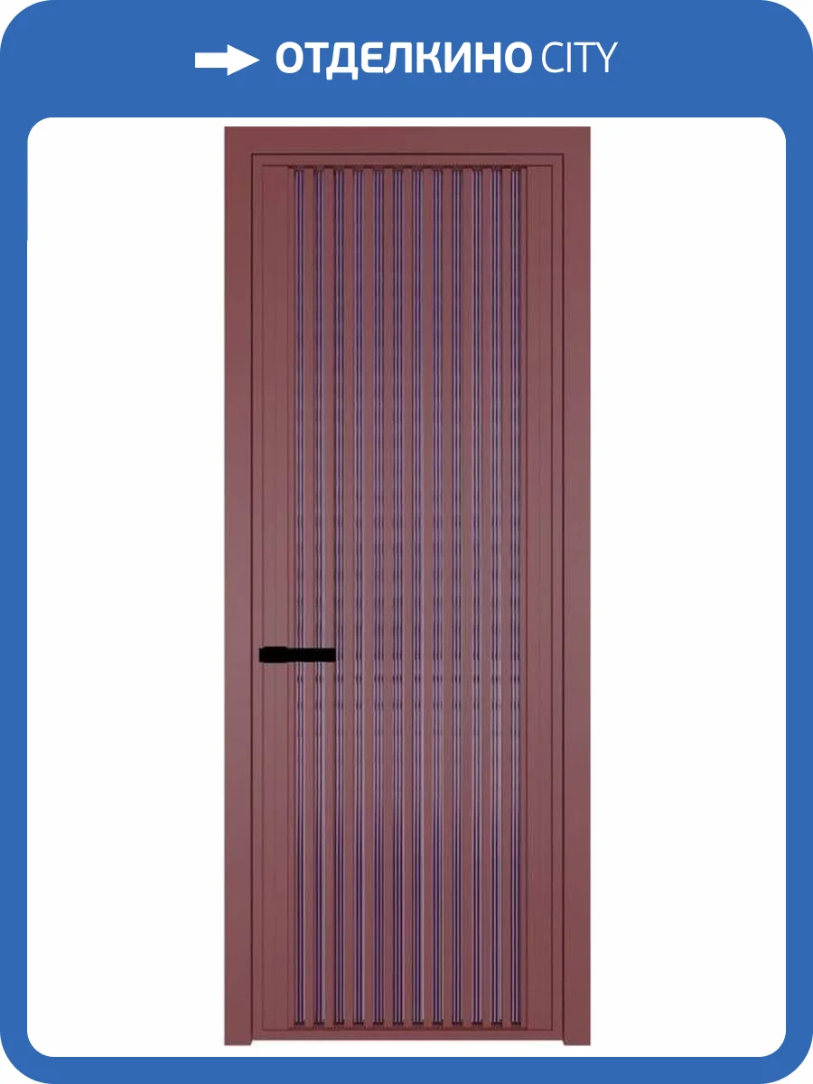 Межкомнатная дверь Profil Doors 3 AGP цвет профиля Красный антрацит, стекло безопасное 6 мм мору фиолетовое 800x2000 фото 2