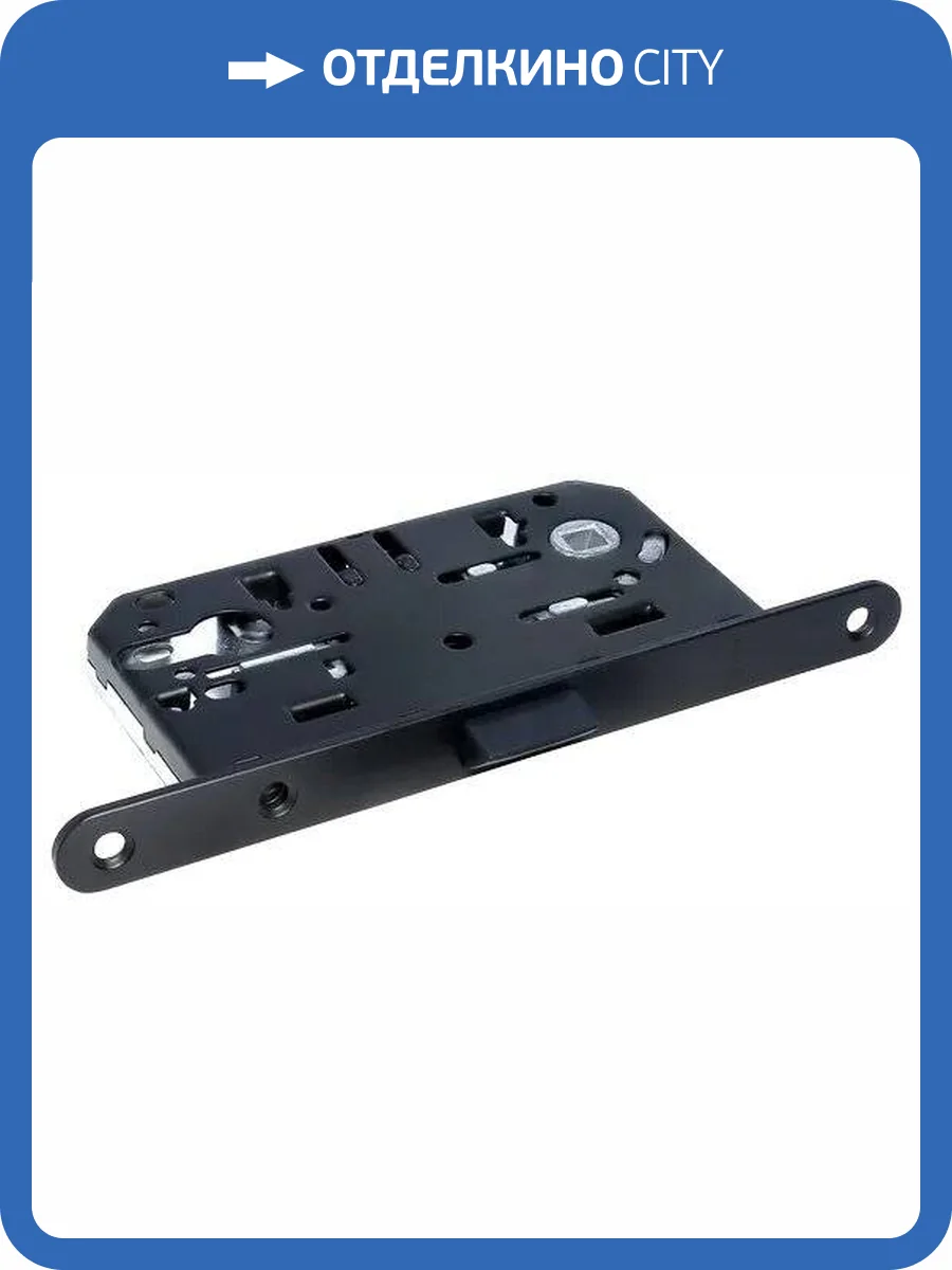 Межкомнатная защелка Morelli 1885P BL под евроцилиндр, черная фото 3