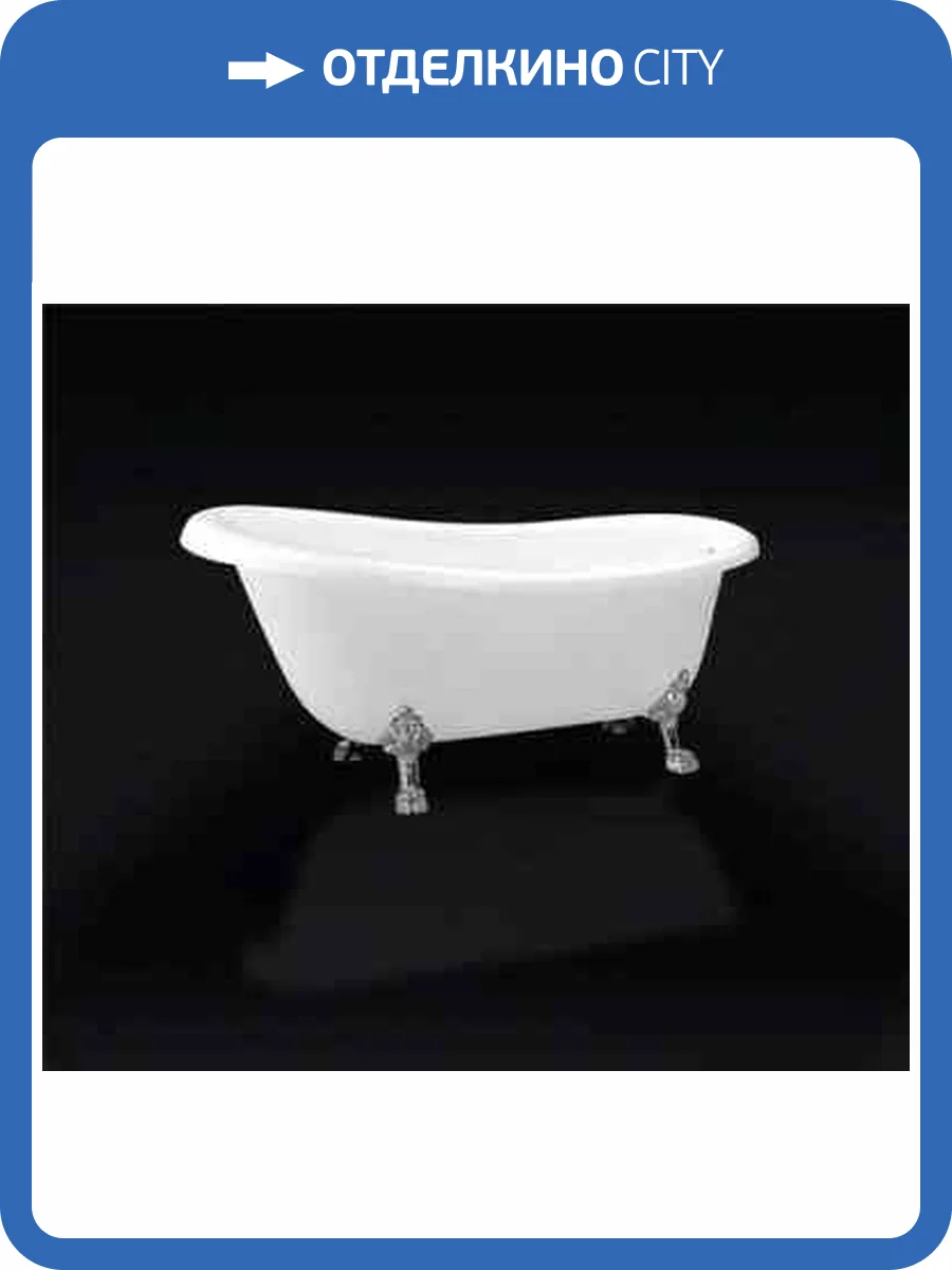 Акриловая ванна BelBagno BB04 белая, без ножек, 170x80.5 фото 4