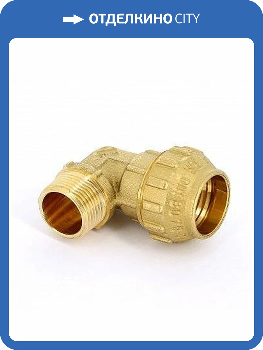 Уголок Tiemme с наружной резьбой 25 x 3/4, латунь фото 2