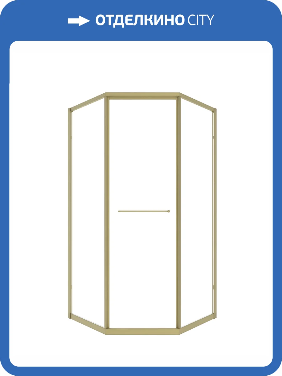 Душевой уголок Timo TTSS-100/17C-8R профиль матовое золото, стекло прозрачное, 100x100x200 фото 4