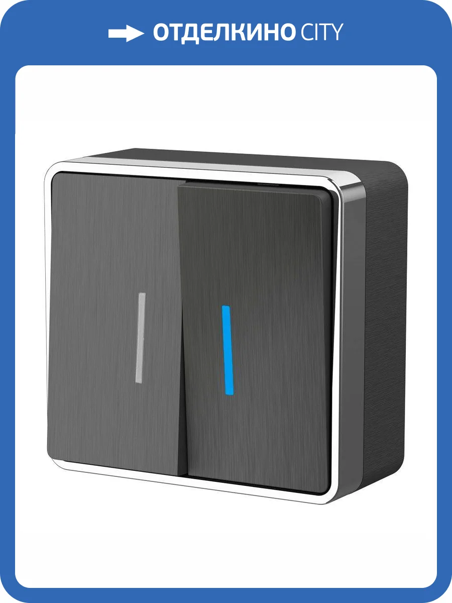 Выключатель двухклавишный с подсветкой Werkel Gallant W5020104 фото 3