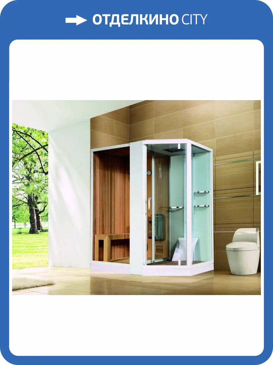 Душевая кабина Orans SR-89103LS с финской сауной, профиль белый, стекло белое и прозрачное, 180x130x220 фото 15