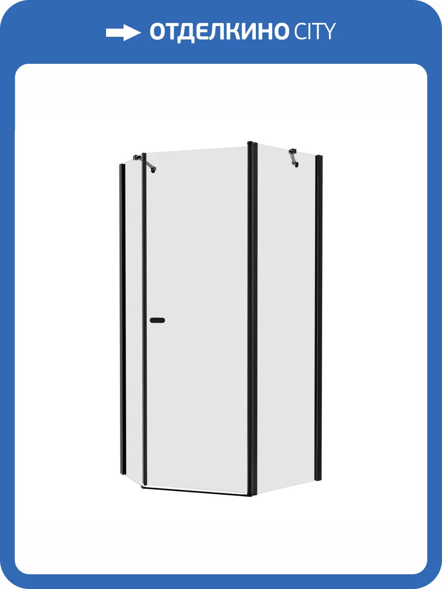 Душевое ограждение NEW TRENDY NEW SOLEO BLACK 100x80x195 K-0615 (черный) фото 7