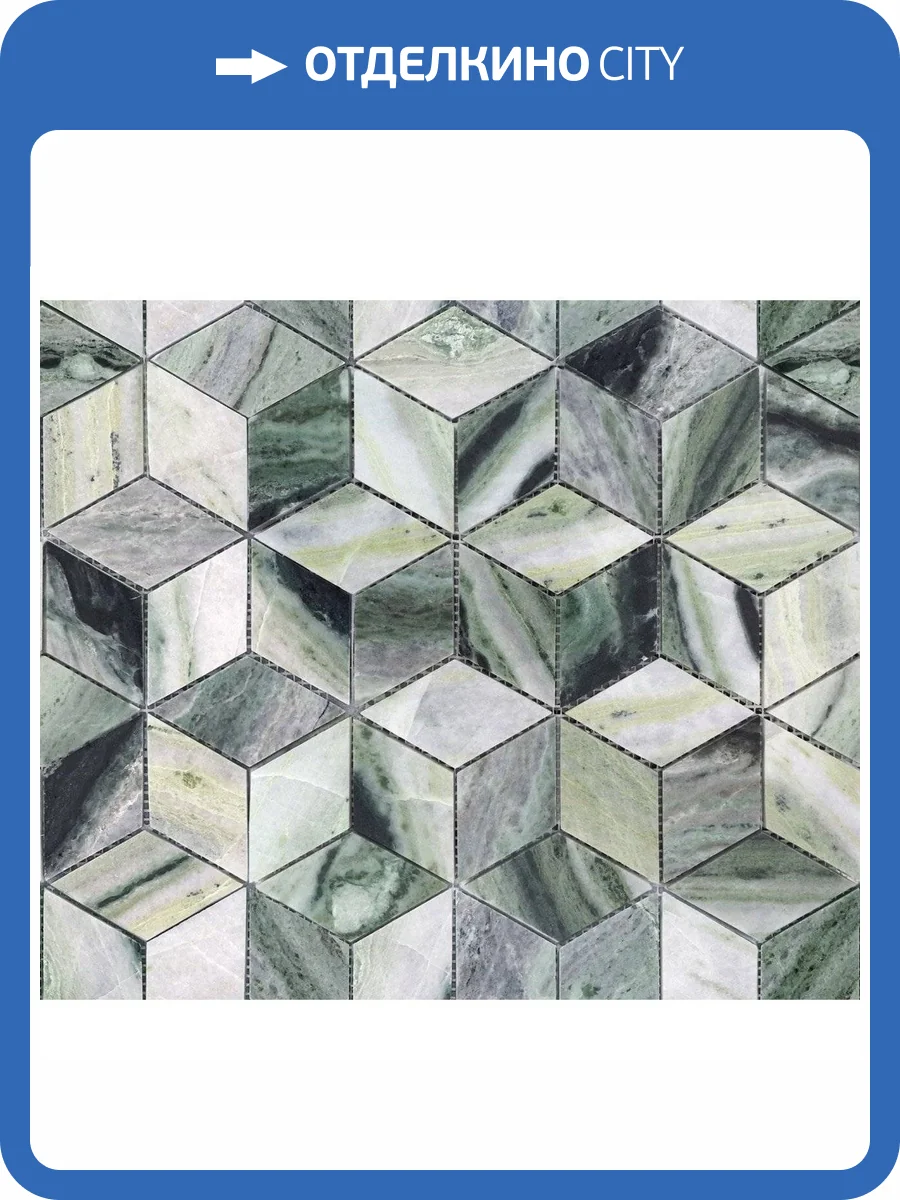 Мозаика LeeDo Pietrine 7 Onice Verde Oliva Pol Diamond (9.6x5.5) 25.9x29.8 фото 2