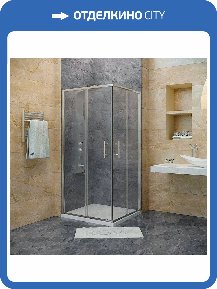 Душевой уголок RGW Hotel HO-31 800x800x1950 профиль хром фото 6