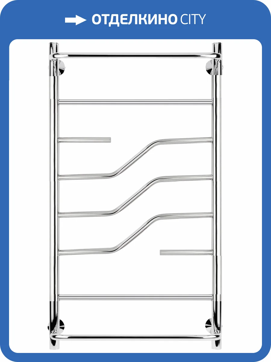 Полотенцесушитель водяной Secado Риволи СП 100х50, хром, с комплектом подключения фото 5