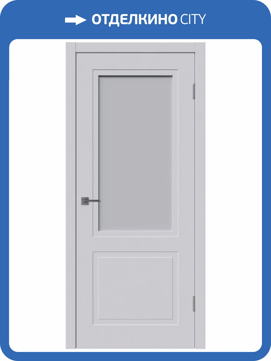 Межкомнатная дверь Владимирская Фабрика Дверей Flat 2 Cotton стекло White Cloud 700x2000 фото 2