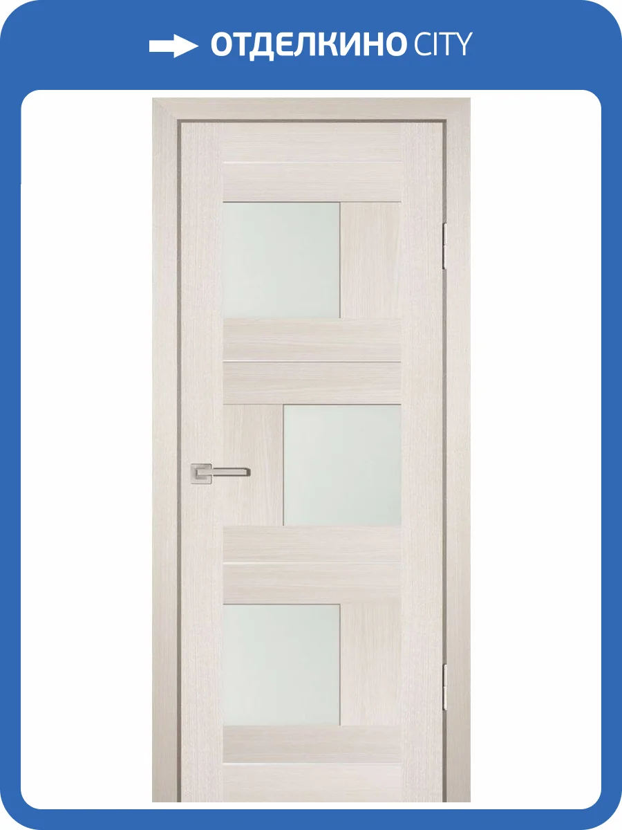 Межкомнатная дверь Profilo Porte экошпон PS-13, остеклённая, эш вайт мелинга 600x2000 фото 2
