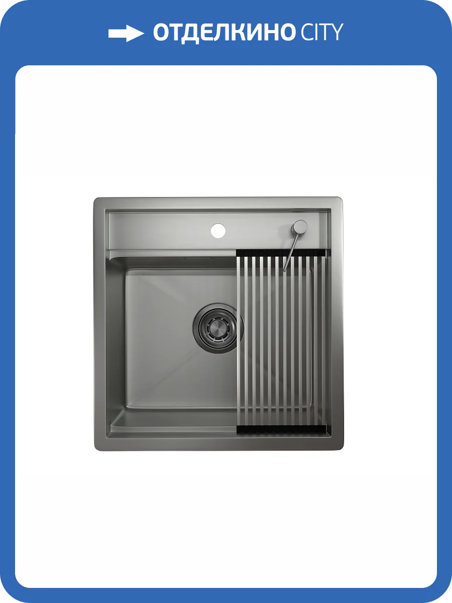 Мойка кухонная Granula Kitchen Space KS-5051 сталь матовая фото 9