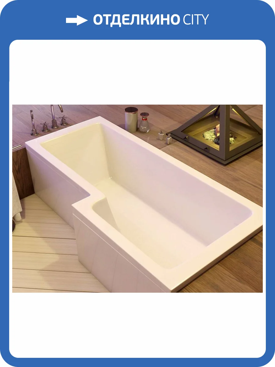 Акриловая ванна Vayer Options R Гл000023295 без каркаса, 165x85 фото 7