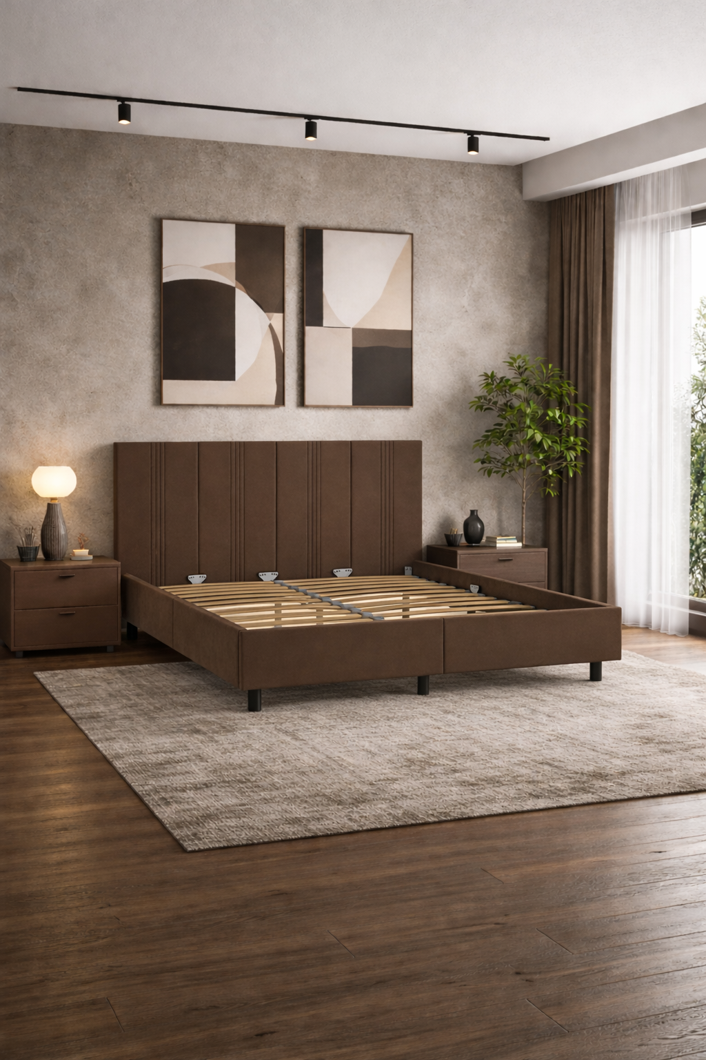 Кровать двуспальная Мелодия сна Наоми 00-00312660 Корица 180х200 фото 4