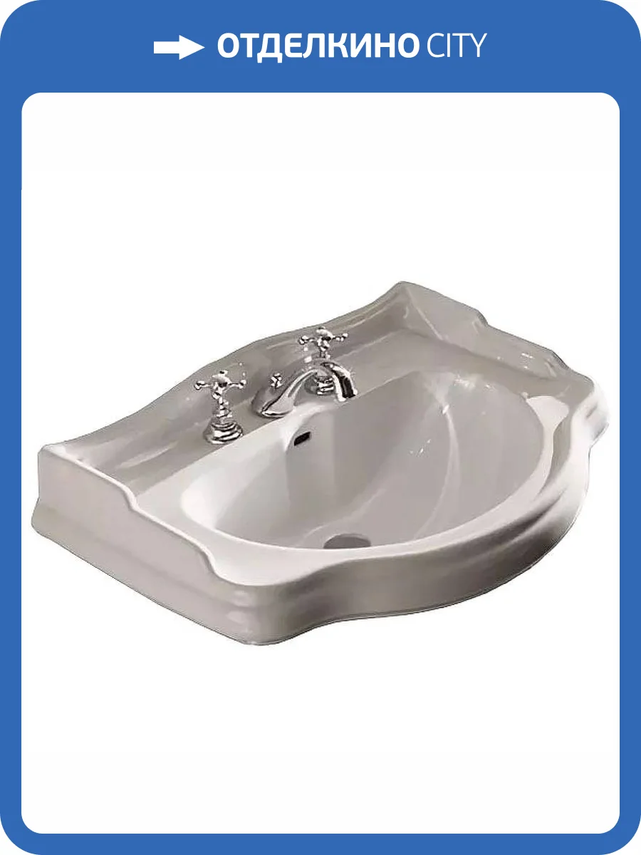 Раковина Kerasan Retro 104701*3 накладная, 73 см фото 4